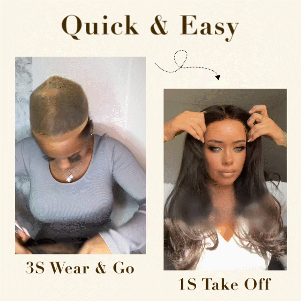 Body Wave Pre-Cut Lace Pre-Plucked Bleached Knots Wear & Go Glueless Wig Flash Sale