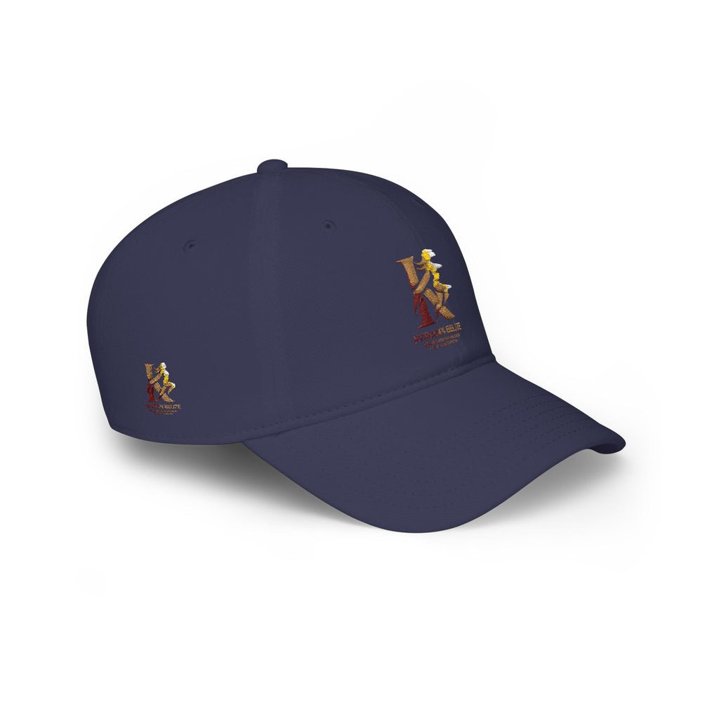 Red Low Profile Baseball Cap with Gold ‘King of Queens’ Runner Logo