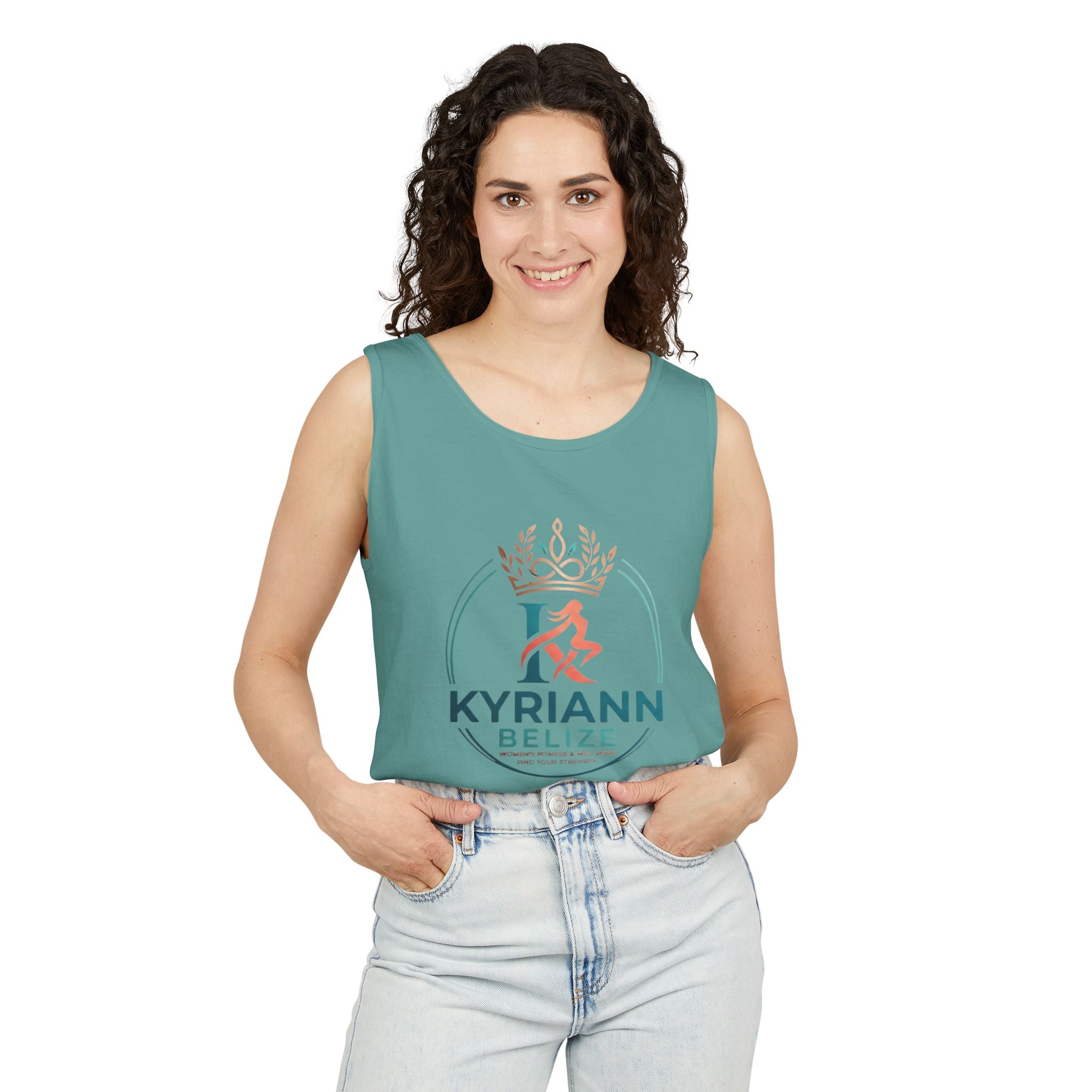 Kyriann Belize Logo Tank Top — Island Crown Travel & Beachwear