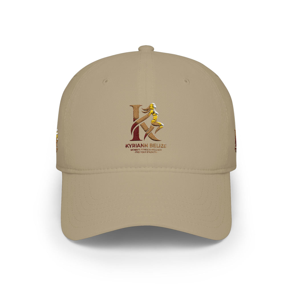 Red Low Profile Baseball Cap with Gold ‘King of Queens’ Runner Logo
