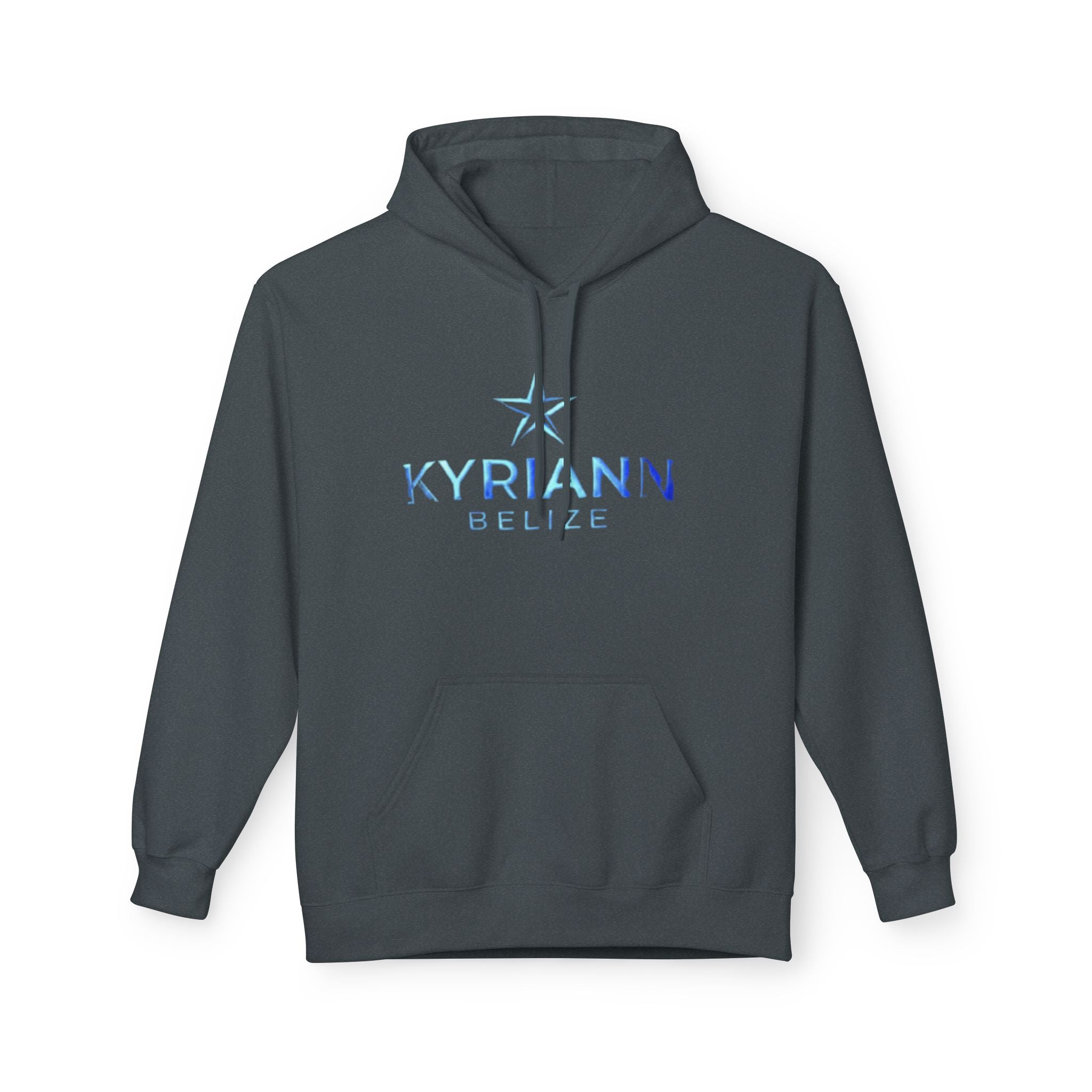Kyriann Relief Logo Hoodie — Soft White Pullover