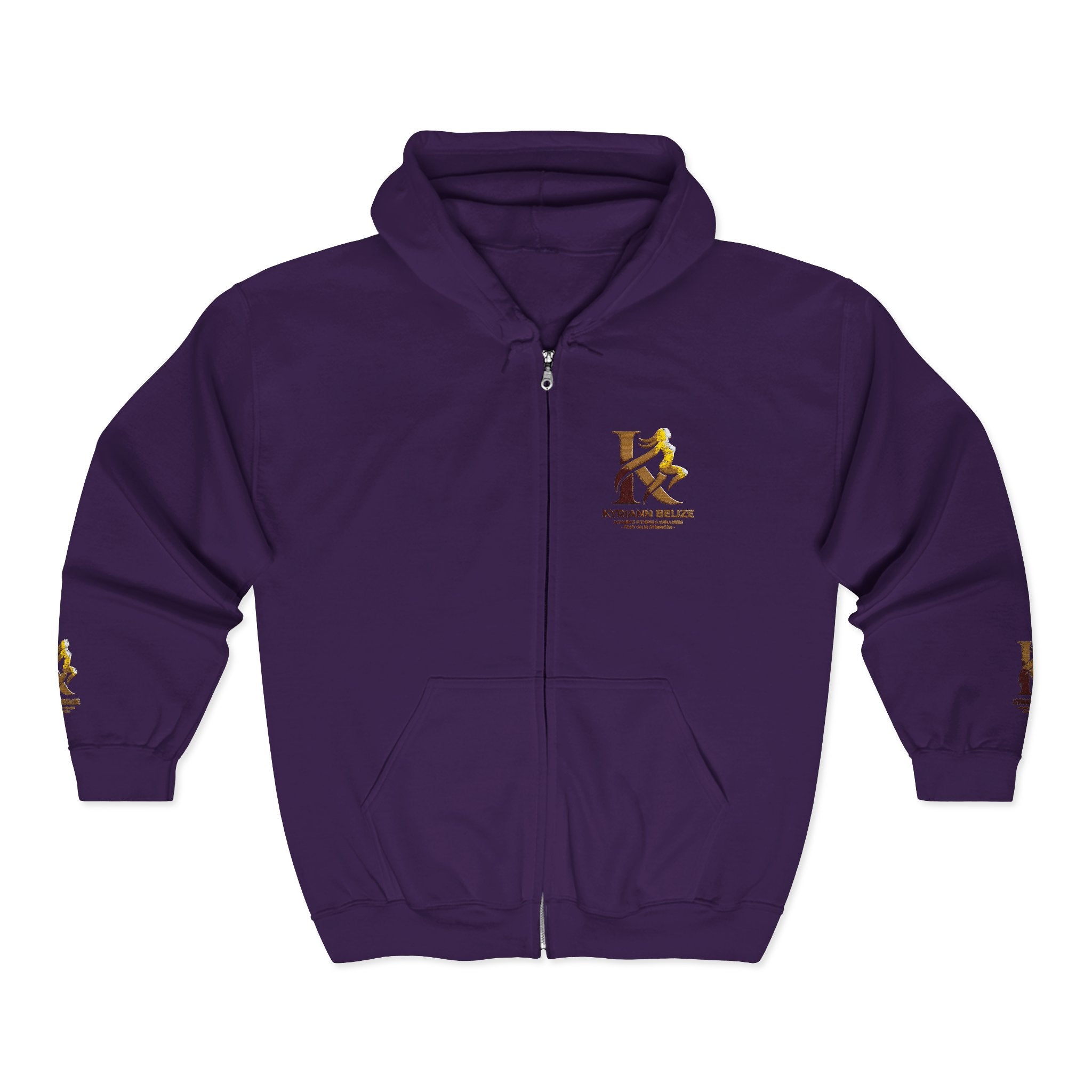 Kappa Kappa Gamma Small Crest Zip Hoodie – Greek Sorority Lettered Sweatshirt
