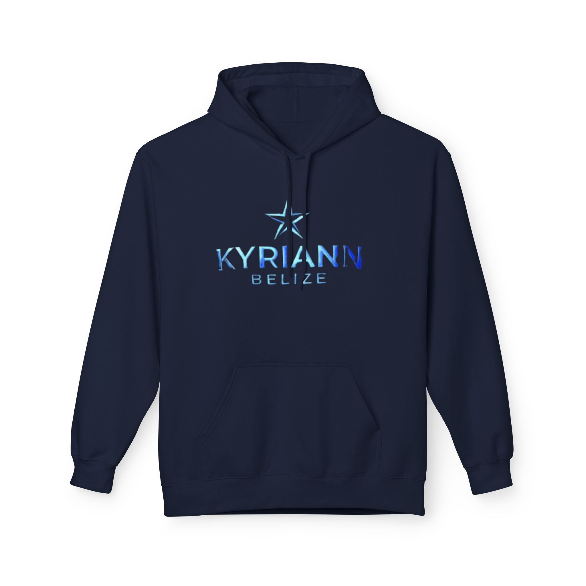 Kyriann Relief Logo Hoodie — Soft White Pullover