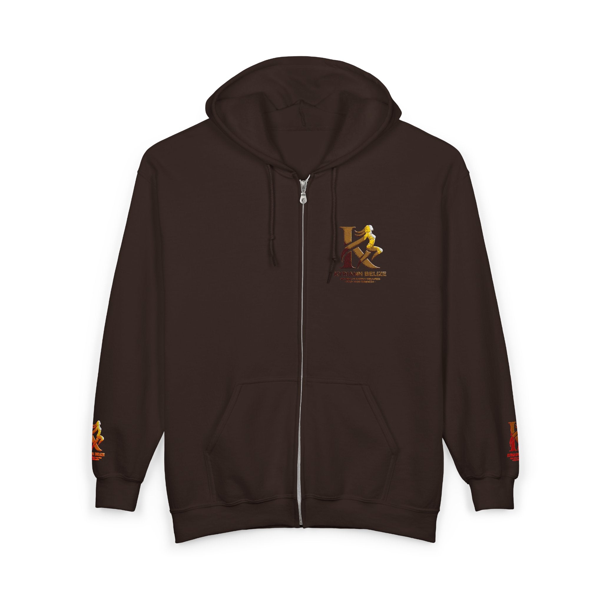 Kappa Kappa Gamma Small Crest Zip Hoodie – Greek Sorority Lettered Sweatshirt