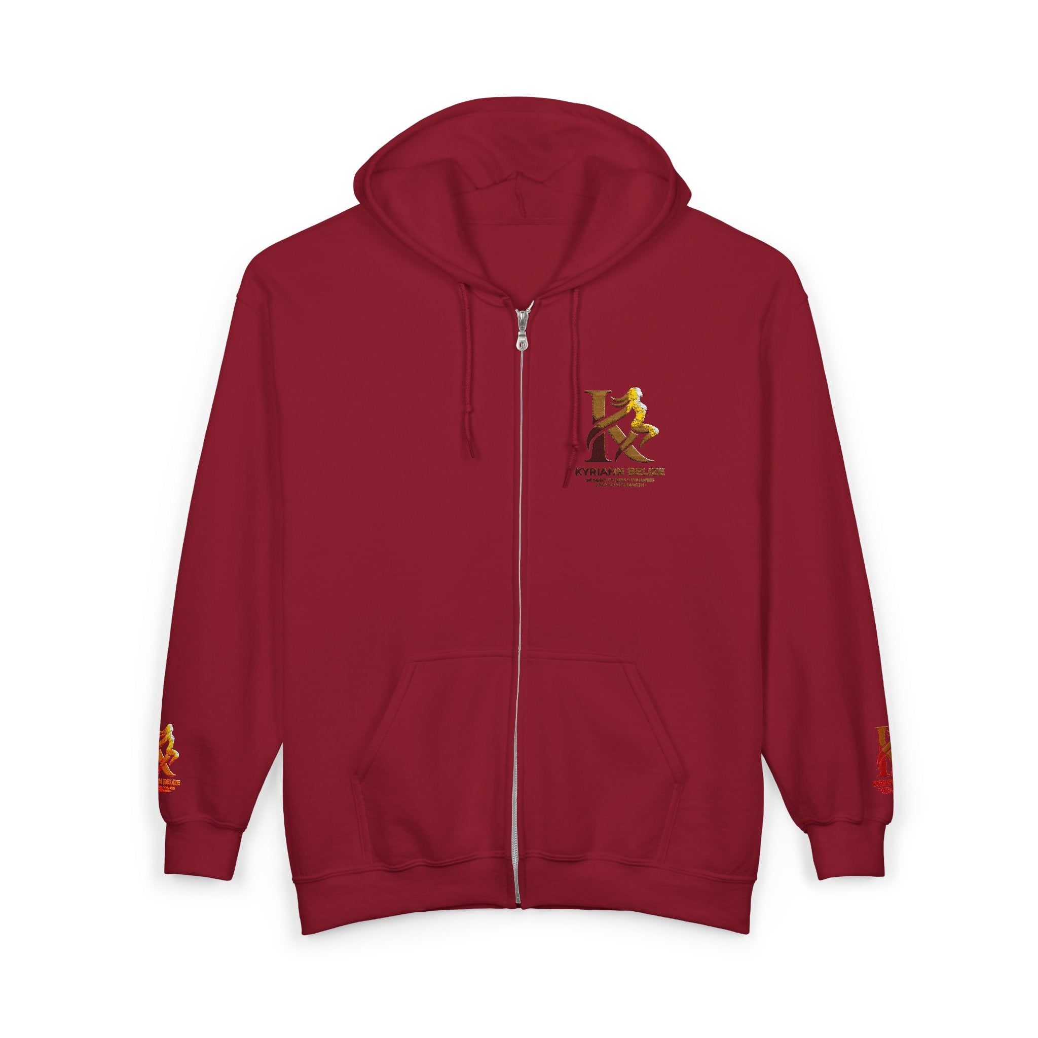 Kappa Kappa Gamma Small Crest Zip Hoodie – Greek Sorority Lettered Sweatshirt