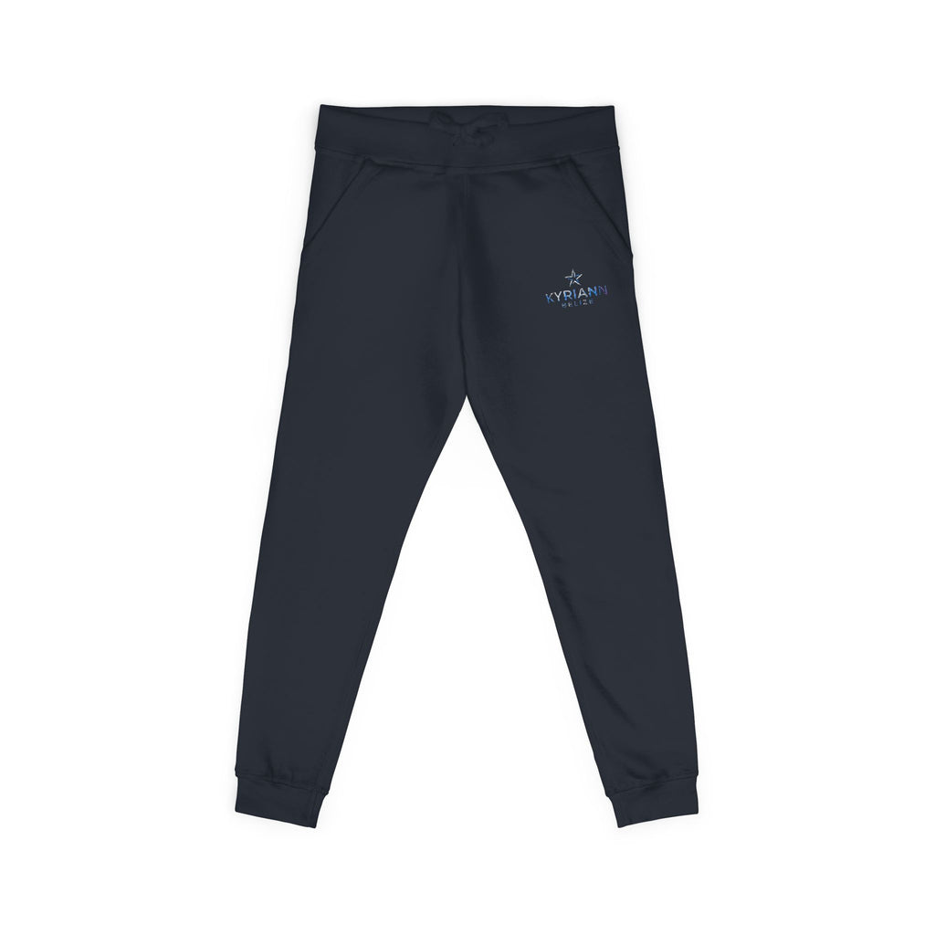 Embroidered White Fleece Sweatpants – Cozy Minimalist Lounge Joggers
