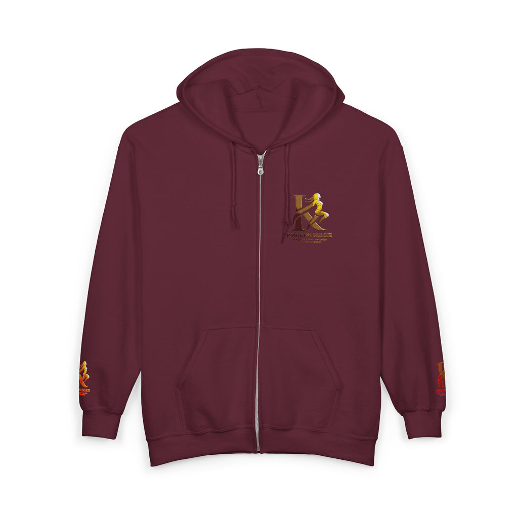 Kappa Kappa Gamma Small Crest Zip Hoodie – Greek Sorority Lettered Sweatshirt
