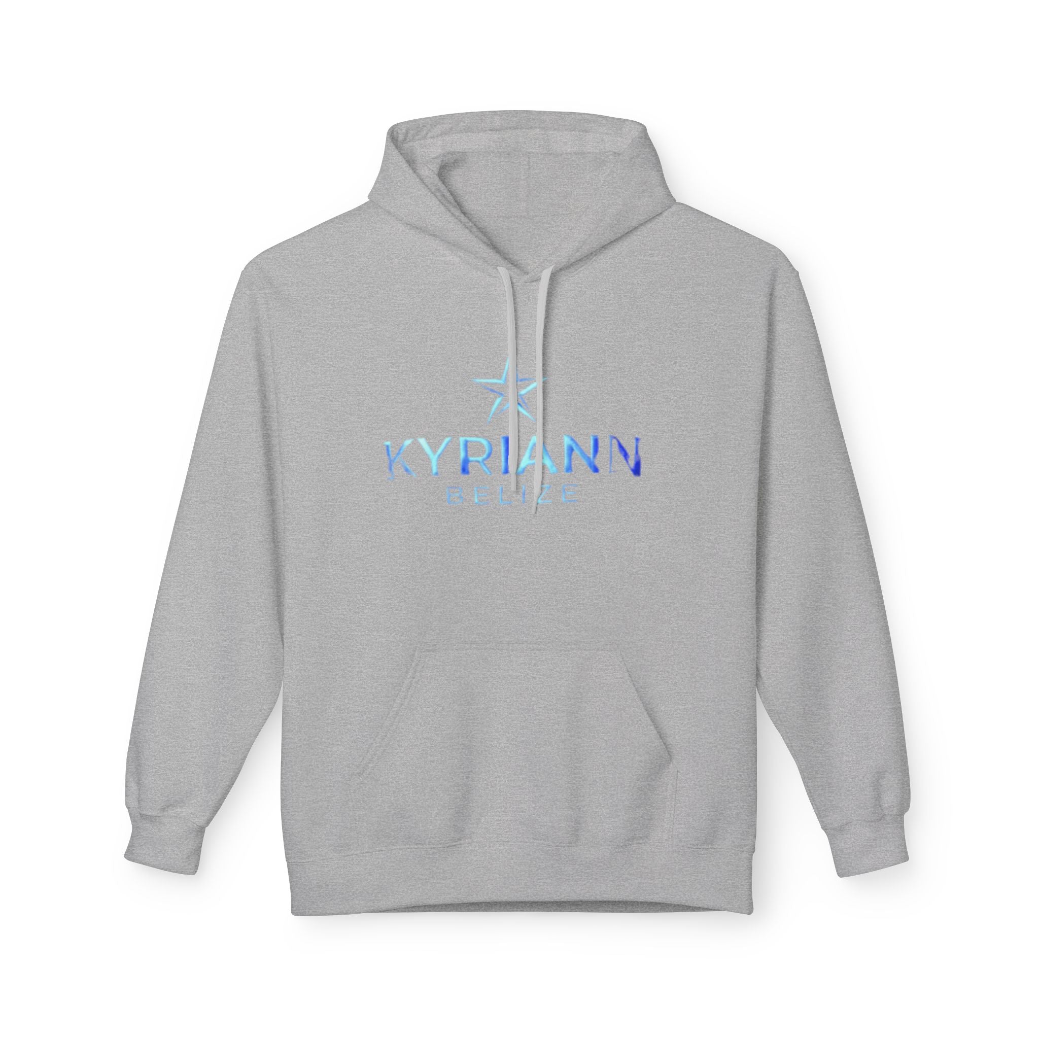 Kyriann Relief Logo Hoodie — Soft White Pullover