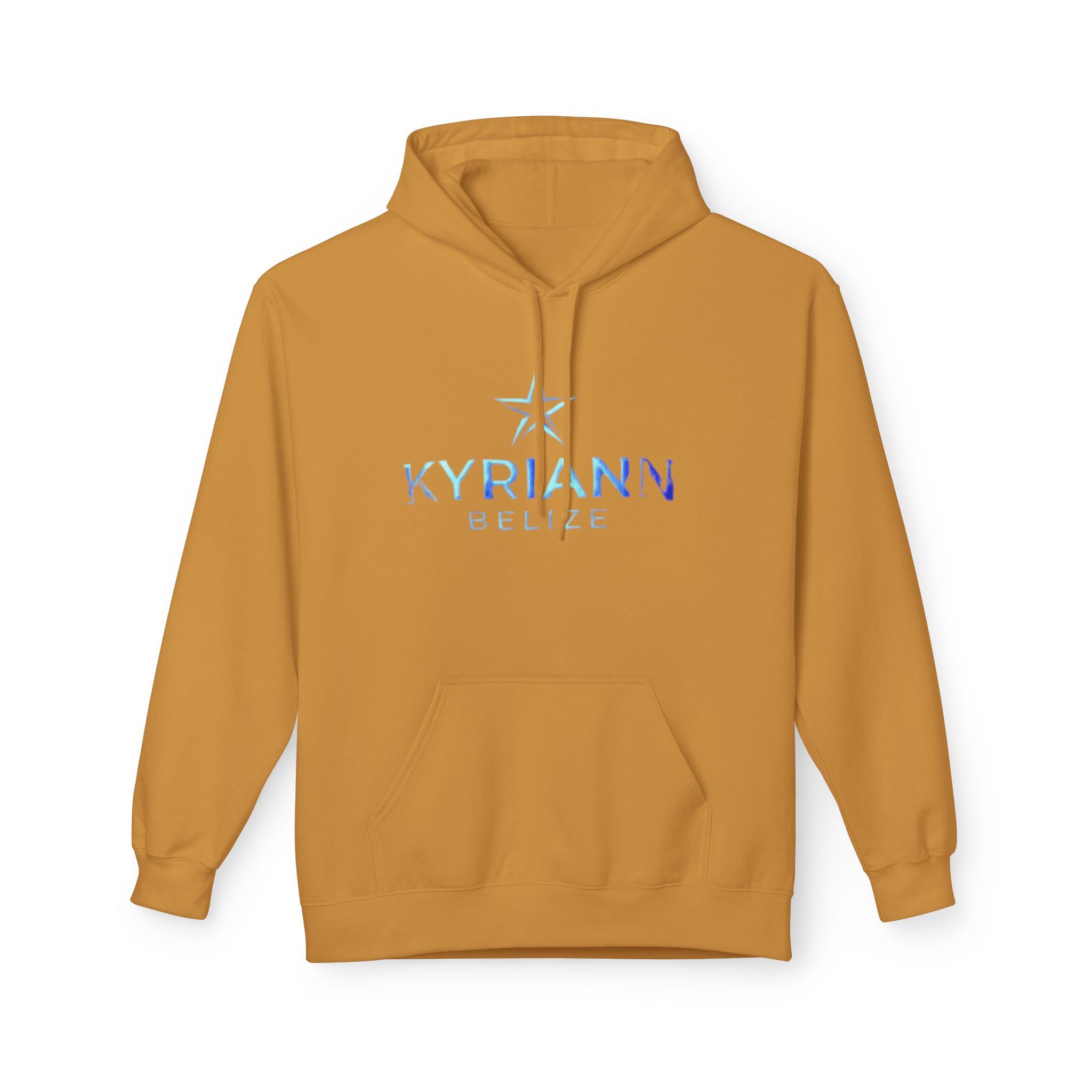 Kyriann Relief Logo Hoodie — Soft White Pullover
