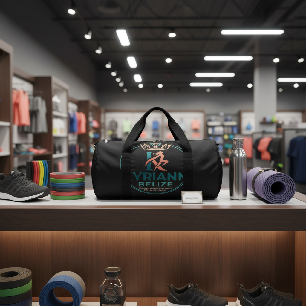 Crowned Laurel Duffel Bag – Elegant Travel & Gym Gear