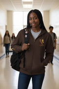 Kappa Kappa Gamma Small Crest Zip Hoodie – Greek Sorority Lettered Sweatshirt