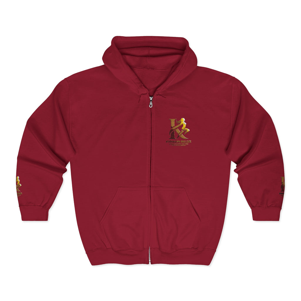 Kappa Kappa Gamma Small Crest Zip Hoodie – Greek Sorority Lettered Sweatshirt