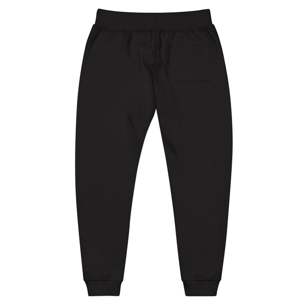 Embroidered White Fleece Sweatpants — Cozy Minimalist Joggers with Small Chest Crest