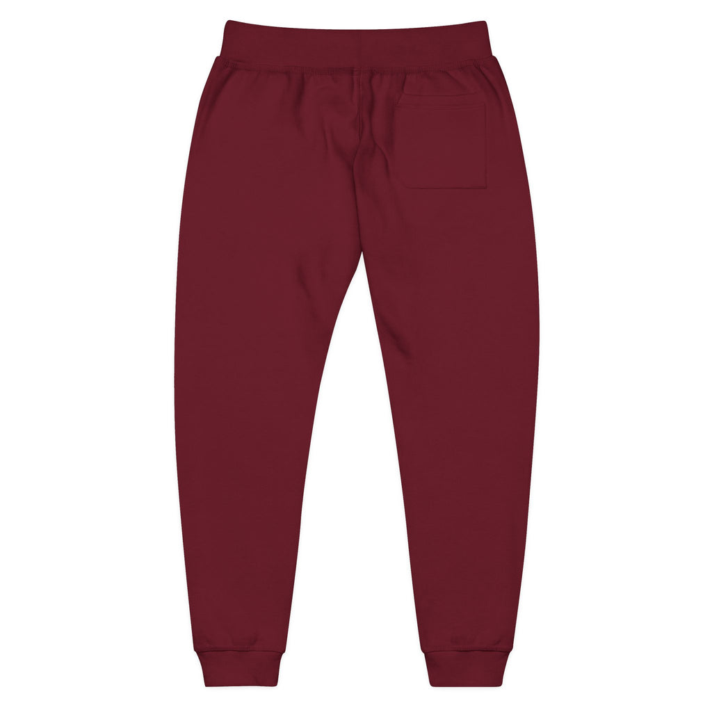 Embroidered White Fleece Sweatpants — Cozy Minimalist Joggers with Small Chest Crest