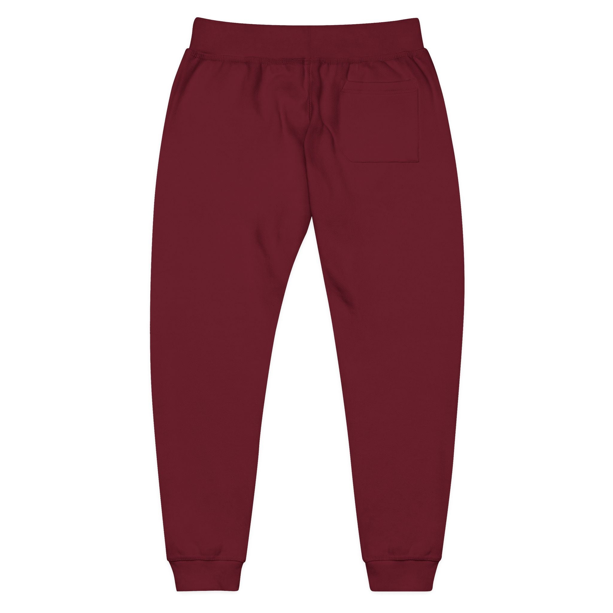 Embroidered White Fleece Sweatpants — Cozy Minimalist Joggers with Small Chest Crest
