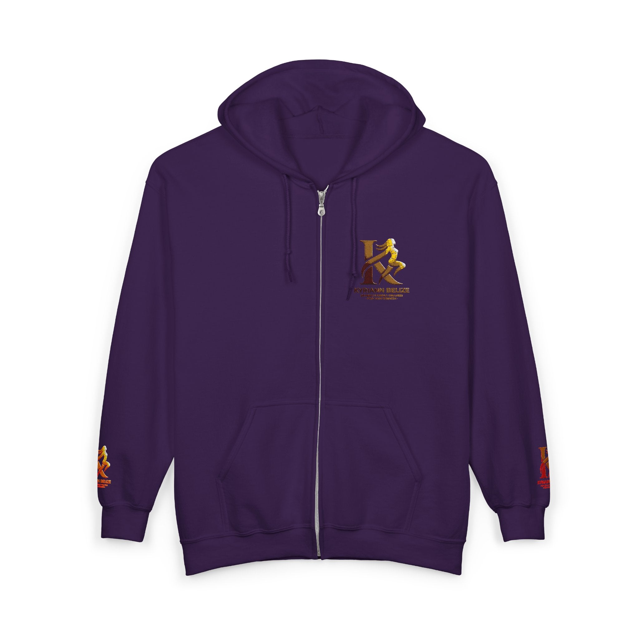 Kappa Kappa Gamma Small Crest Zip Hoodie – Greek Sorority Lettered Sweatshirt