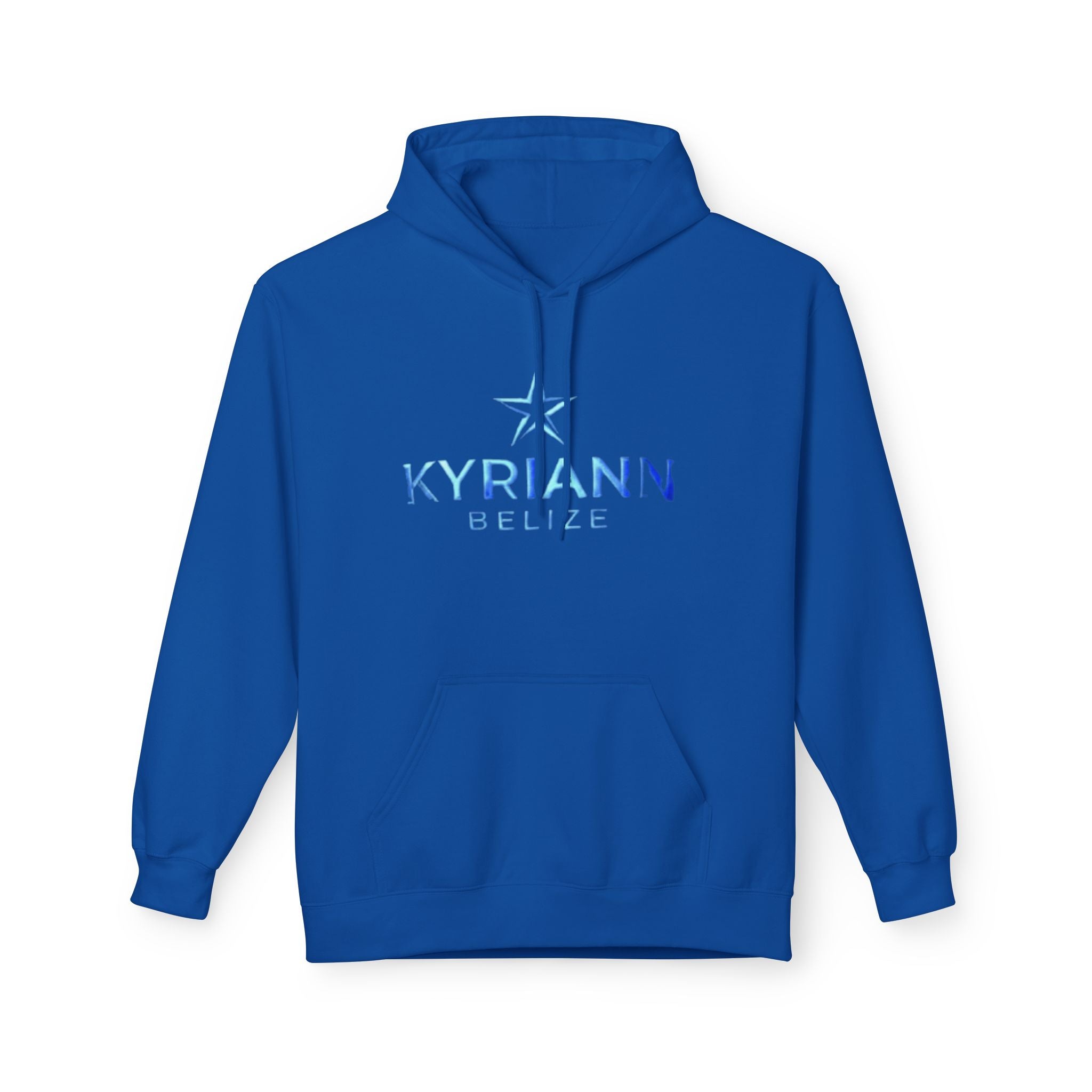 Kyriann Relief Logo Hoodie — Soft White Pullover