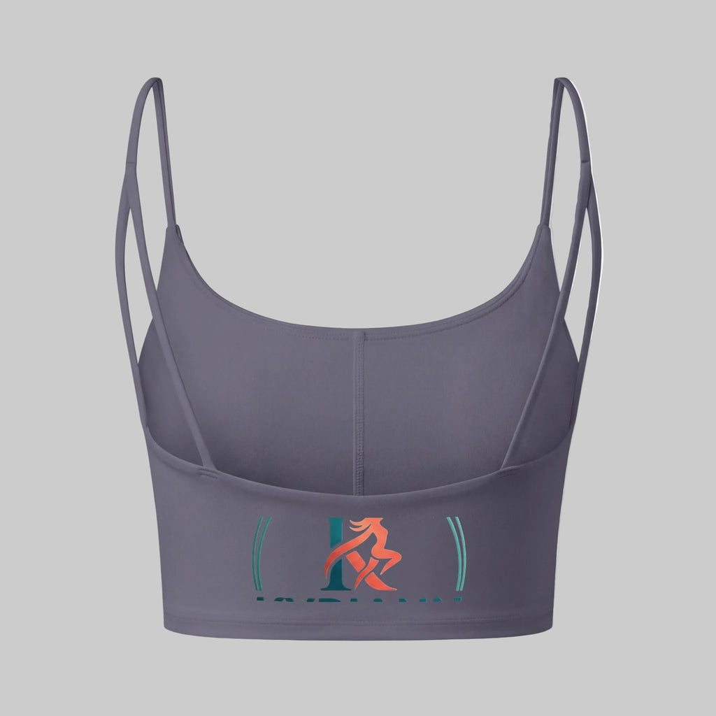 Luxe Sports Bra — Minimalist Crown Runner Logo