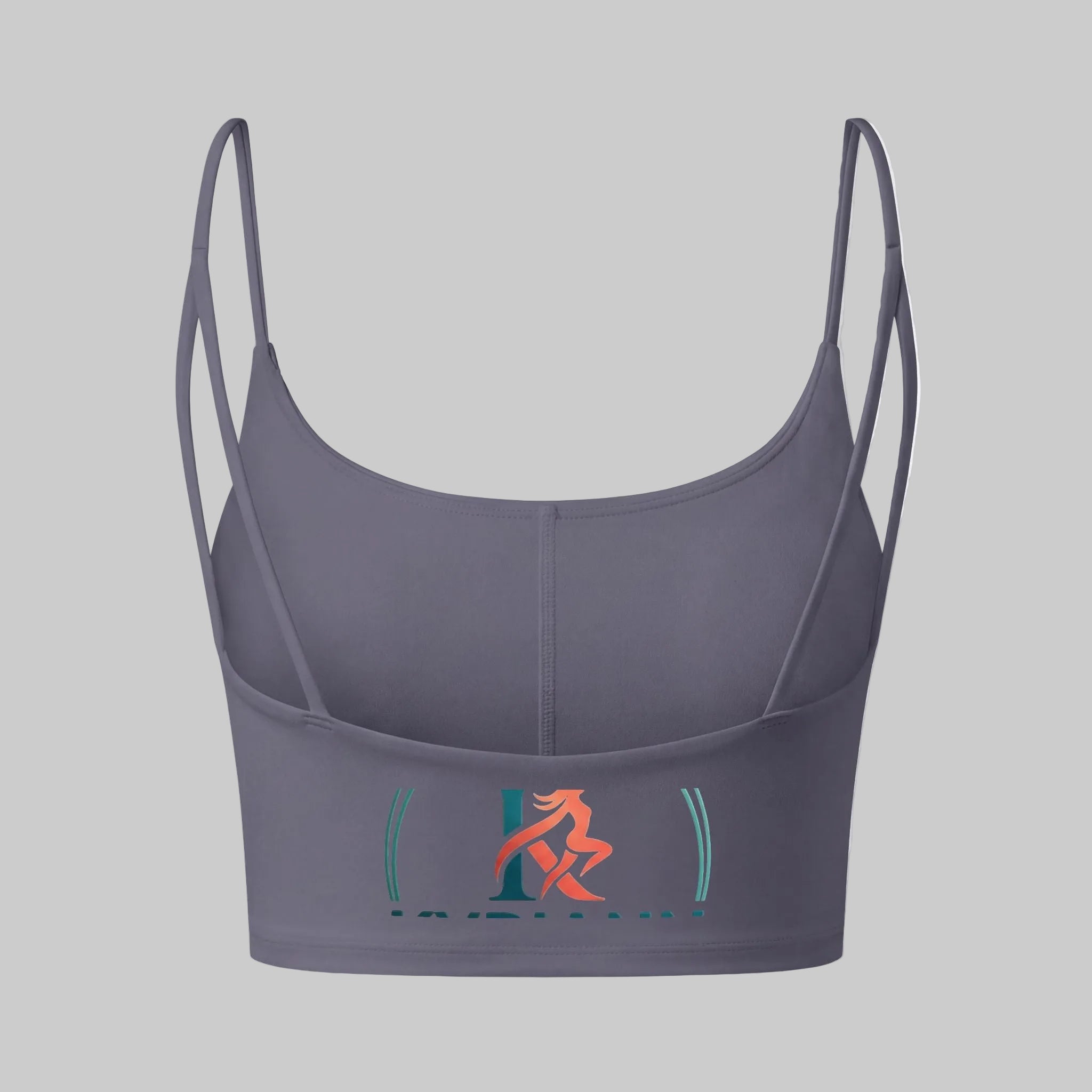 Luxe Sports Bra — Minimalist Crown Runner Logo