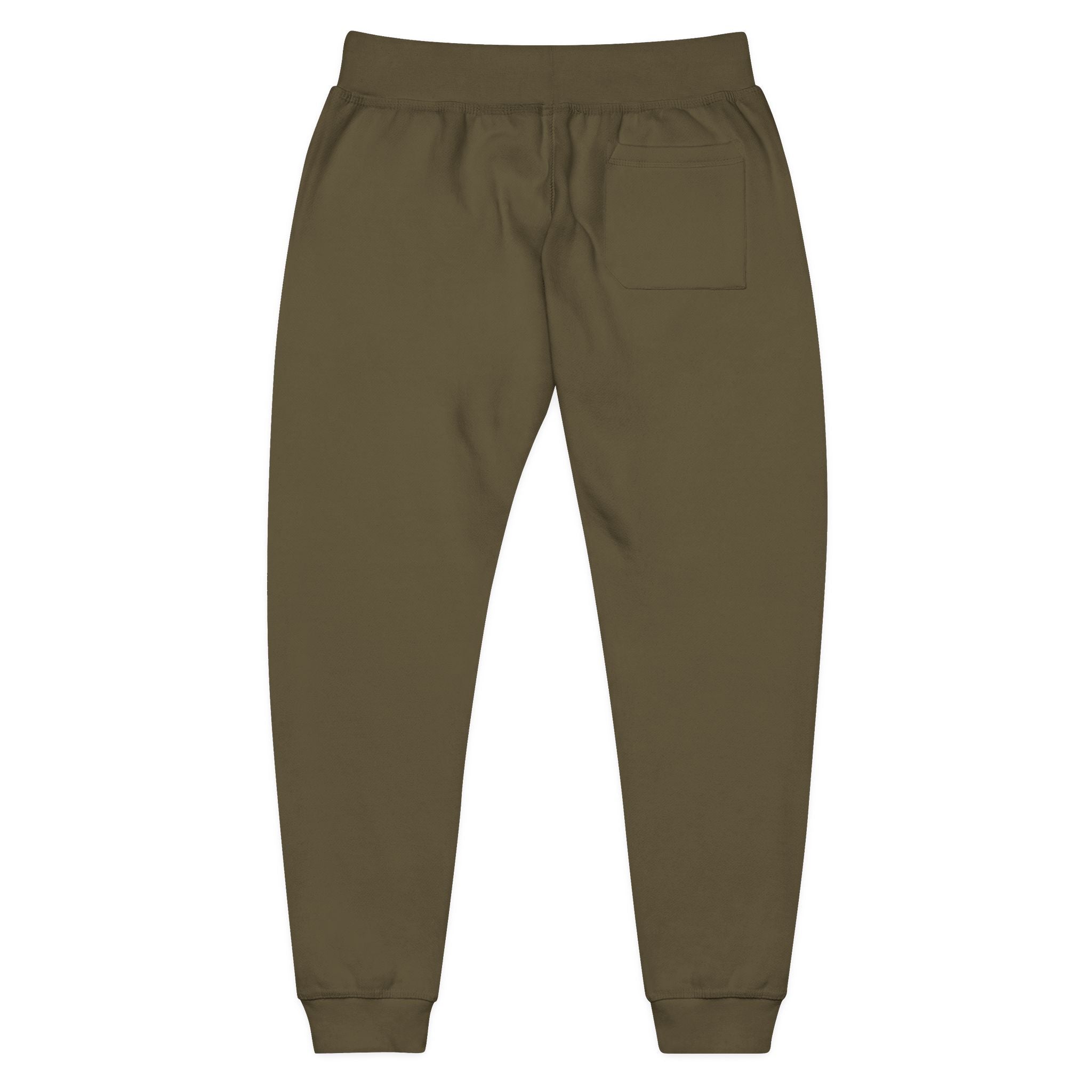 Embroidered White Fleece Sweatpants — Cozy Minimalist Joggers with Small Chest Crest