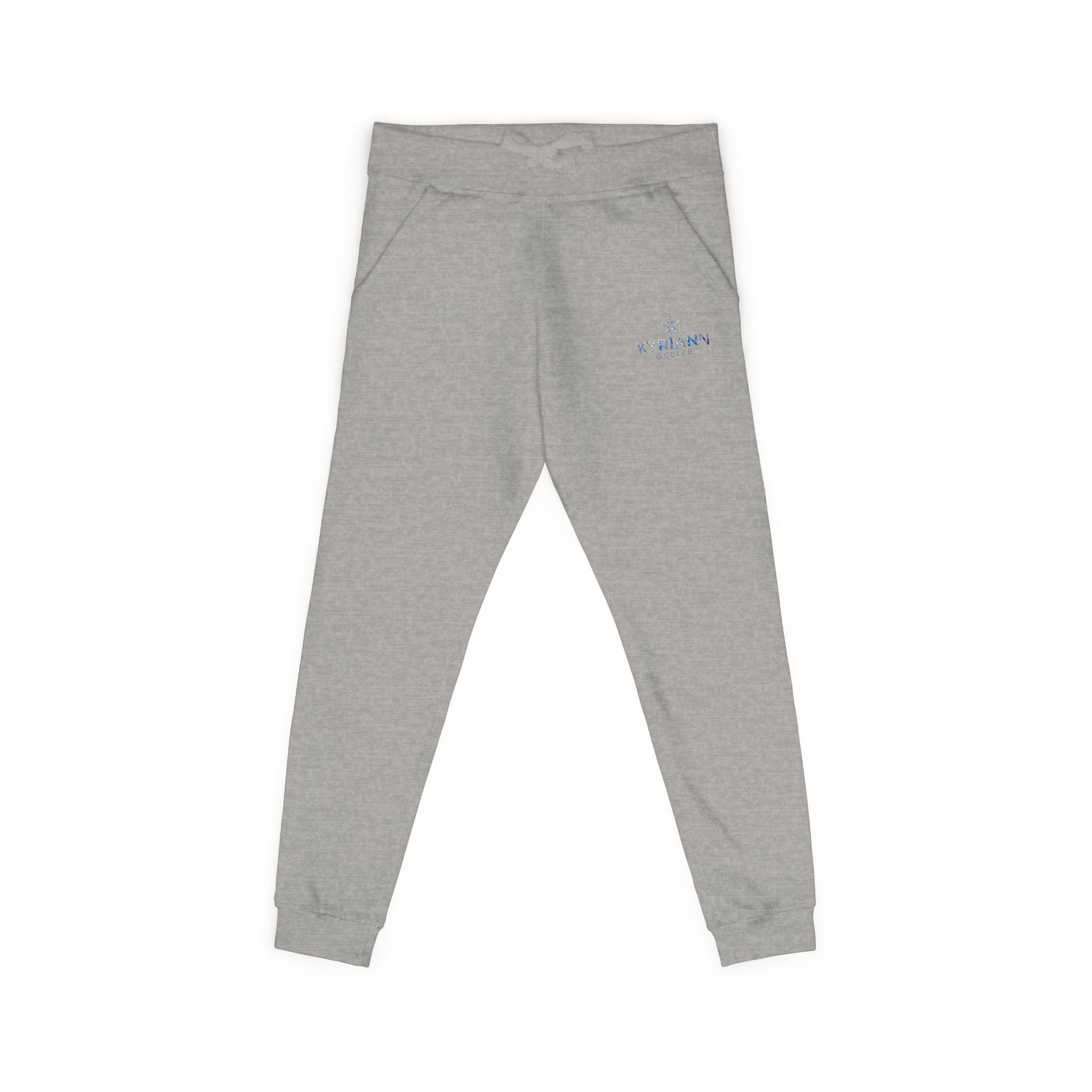Embroidered White Fleece Sweatpants – Cozy Minimalist Lounge Joggers