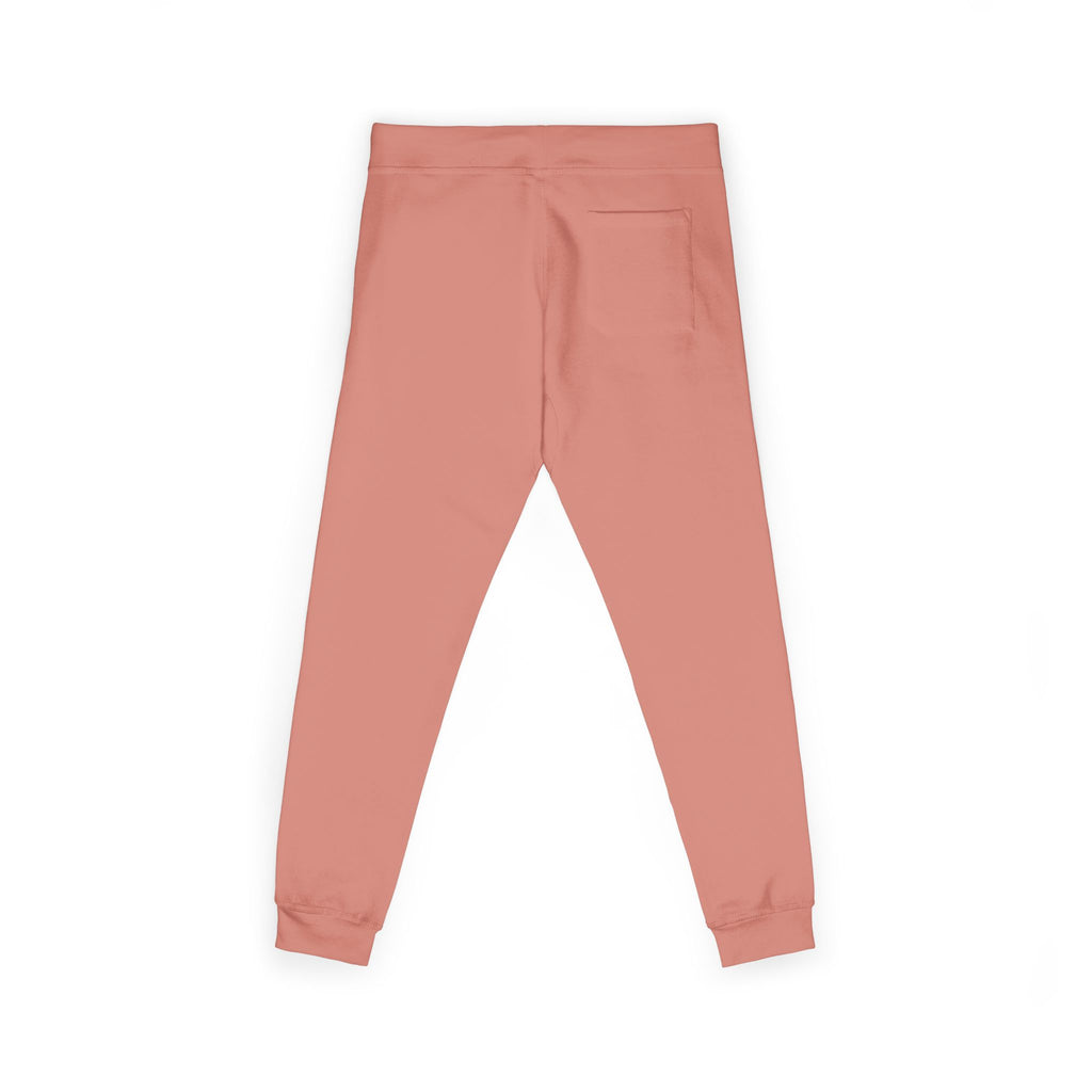 Embroidered White Fleece Sweatpants — Cozy Minimalist Joggers with Small Chest Crest
