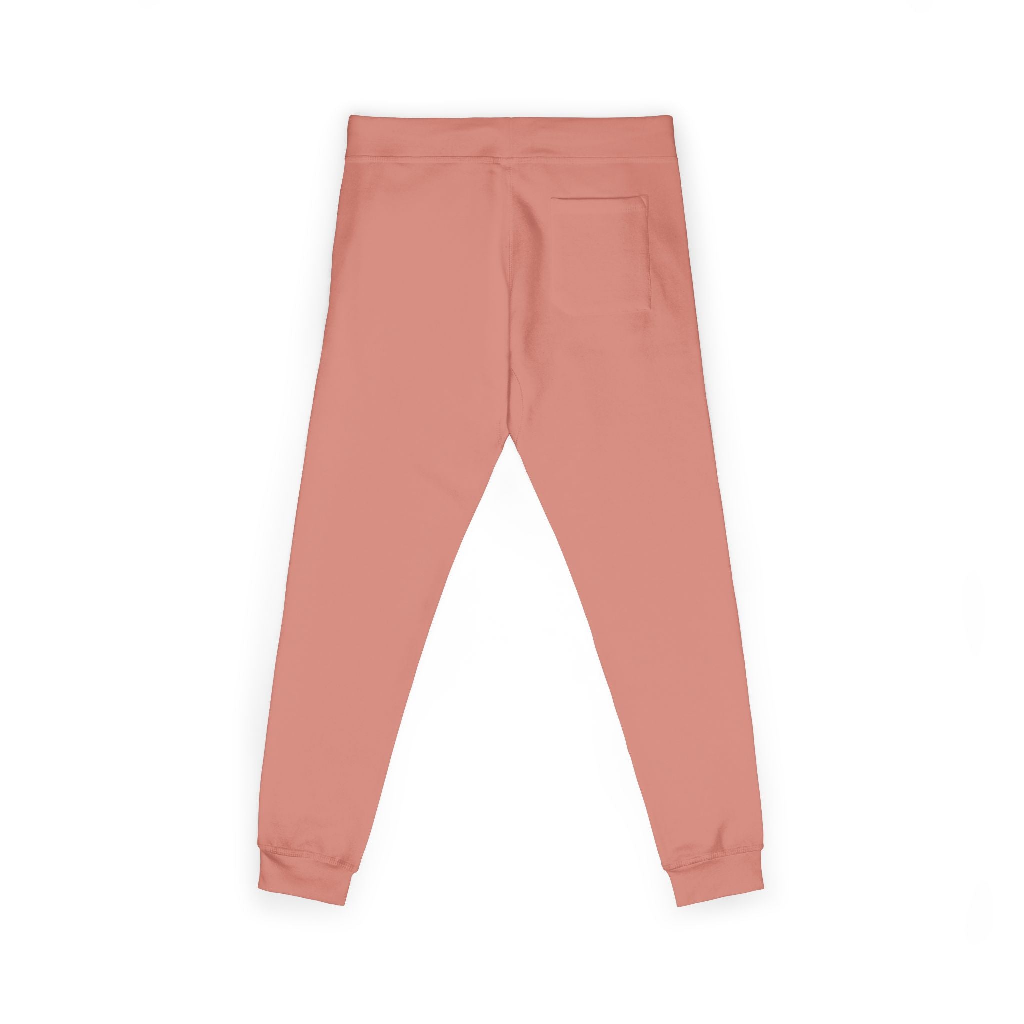 Embroidered White Fleece Sweatpants — Cozy Minimalist Joggers with Small Chest Crest