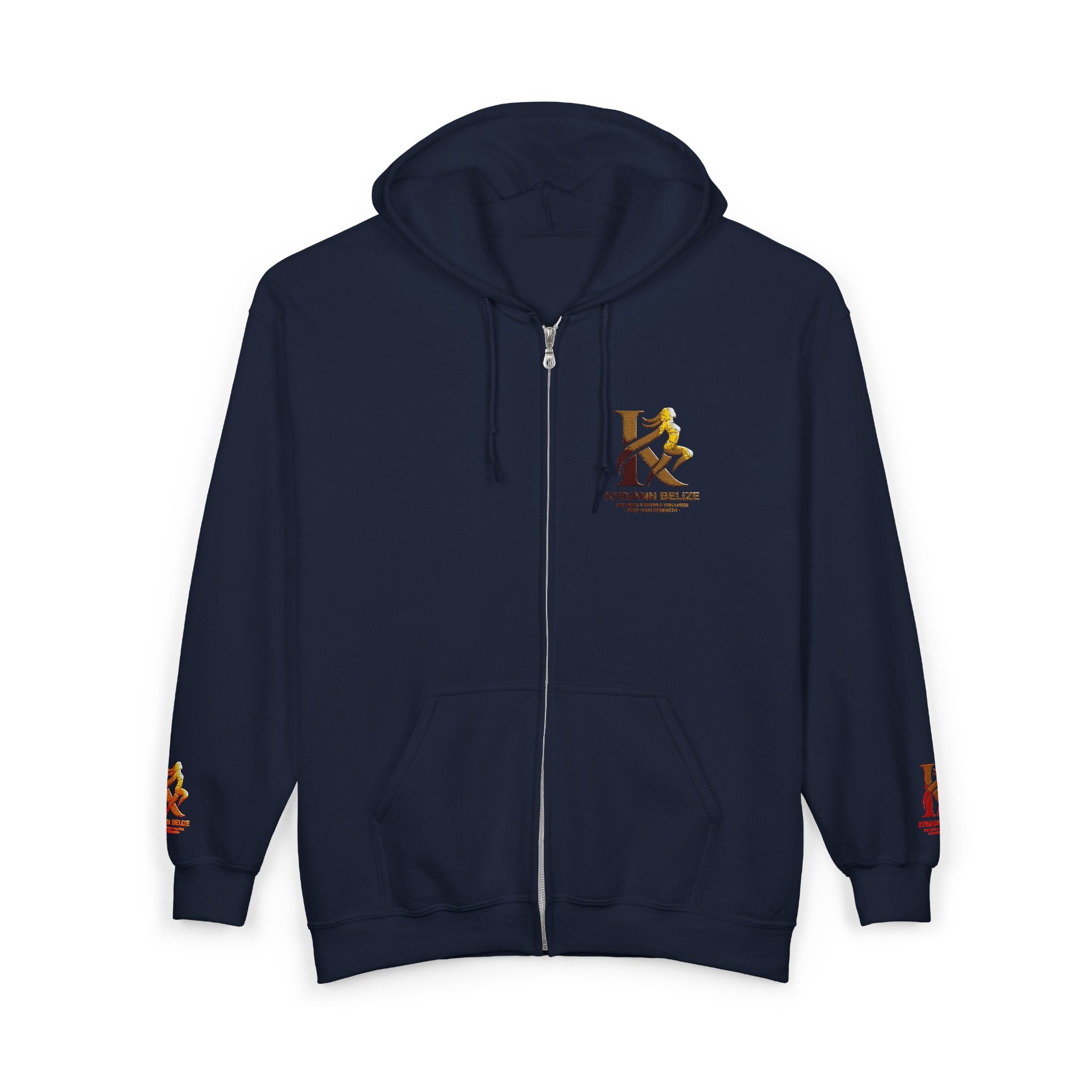 Kappa Kappa Gamma Small Crest Zip Hoodie – Greek Sorority Lettered Sweatshirt