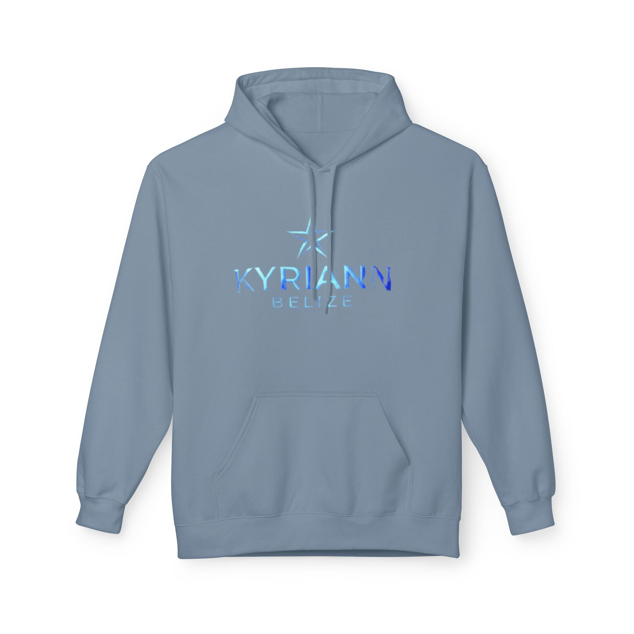 Kyriann Relief Logo Hoodie — Soft White Pullover