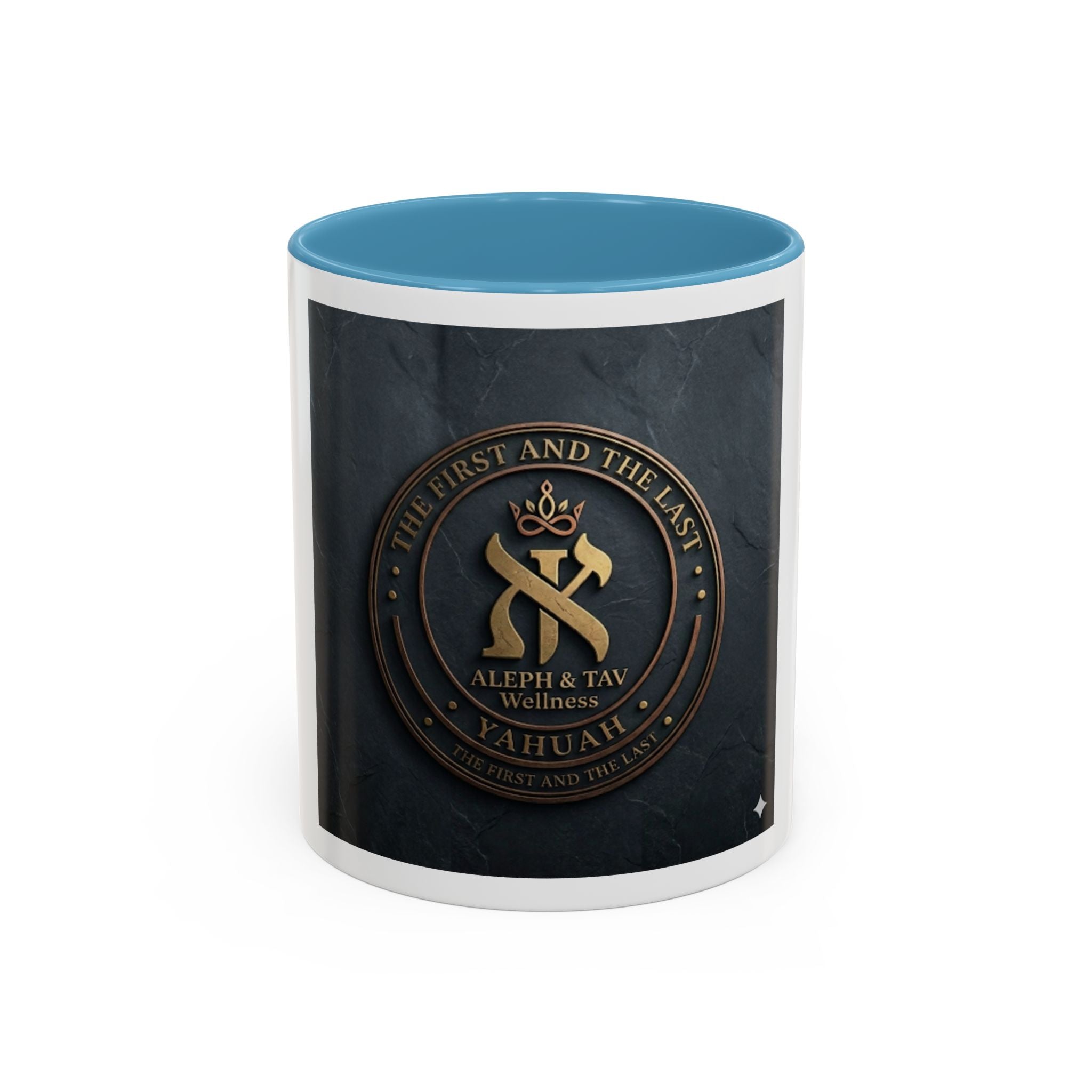Aleph & Tav Wellness Emblem Accent Coffee Mug (11/15oz)