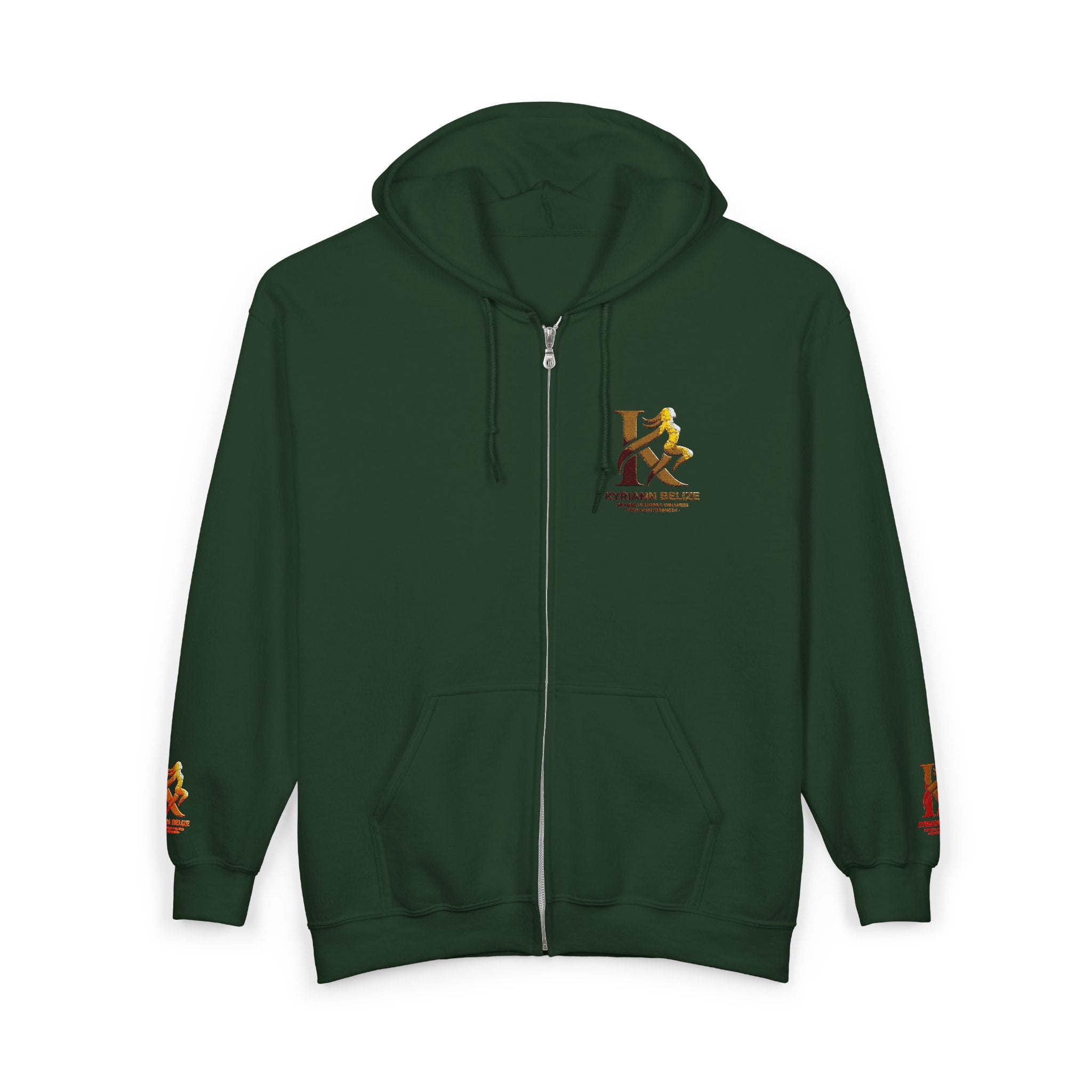 Kappa Kappa Gamma Small Crest Zip Hoodie – Greek Sorority Lettered Sweatshirt