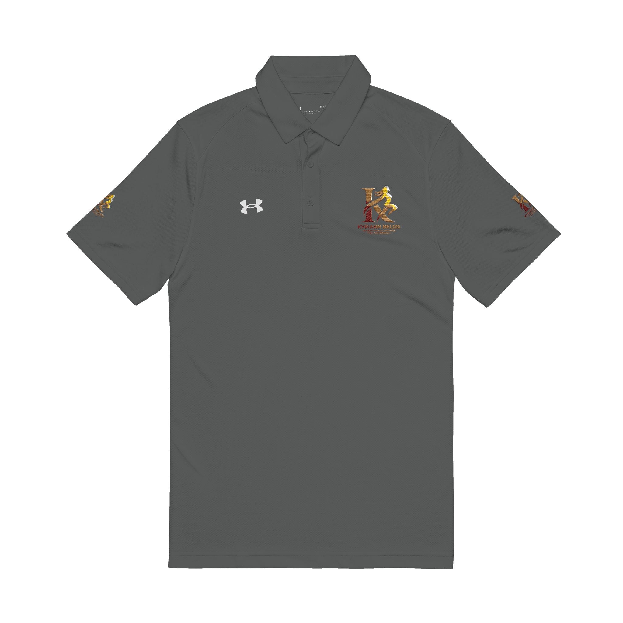 Men's Embroidered Polo Shirt — Crest Logo Performance Golf Polo