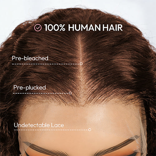 Dark Brown Burmese Curly Wig With Full Spiral Ends 6x5 Ready&Go Undetectable Lace Front Wig