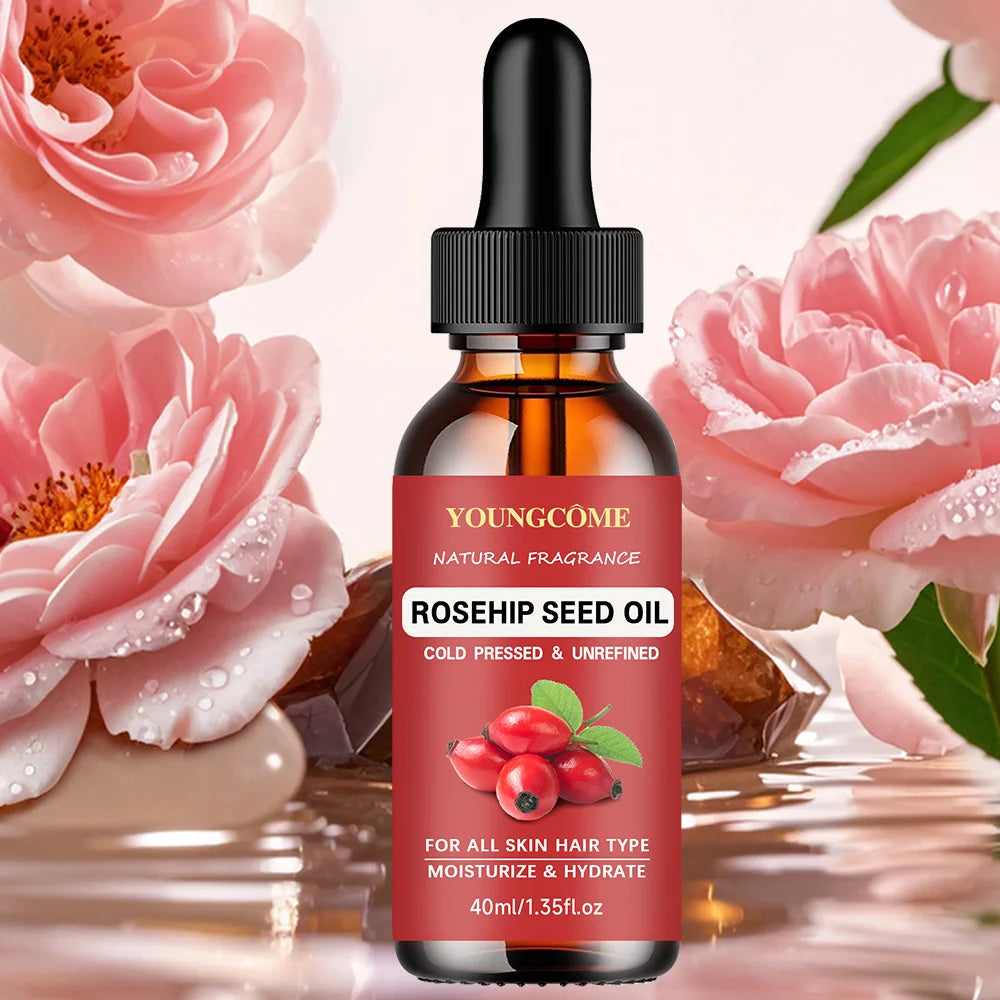 40/60ml Rose Essential Oil Pure Essential Oil Aromatherapy Skin Care Single Essential Oil Fragrance Oil for Woman