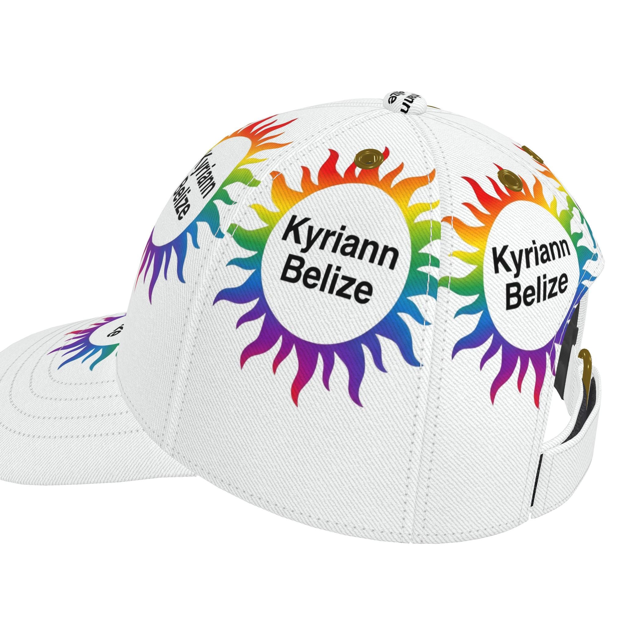 The ultimate finishing touch: the Designer Rainbow Sunburst Cap