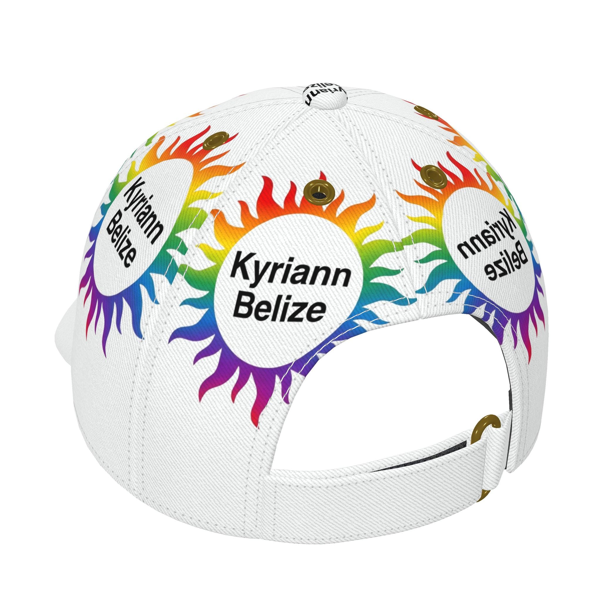 The ultimate finishing touch: the Designer Rainbow Sunburst Cap