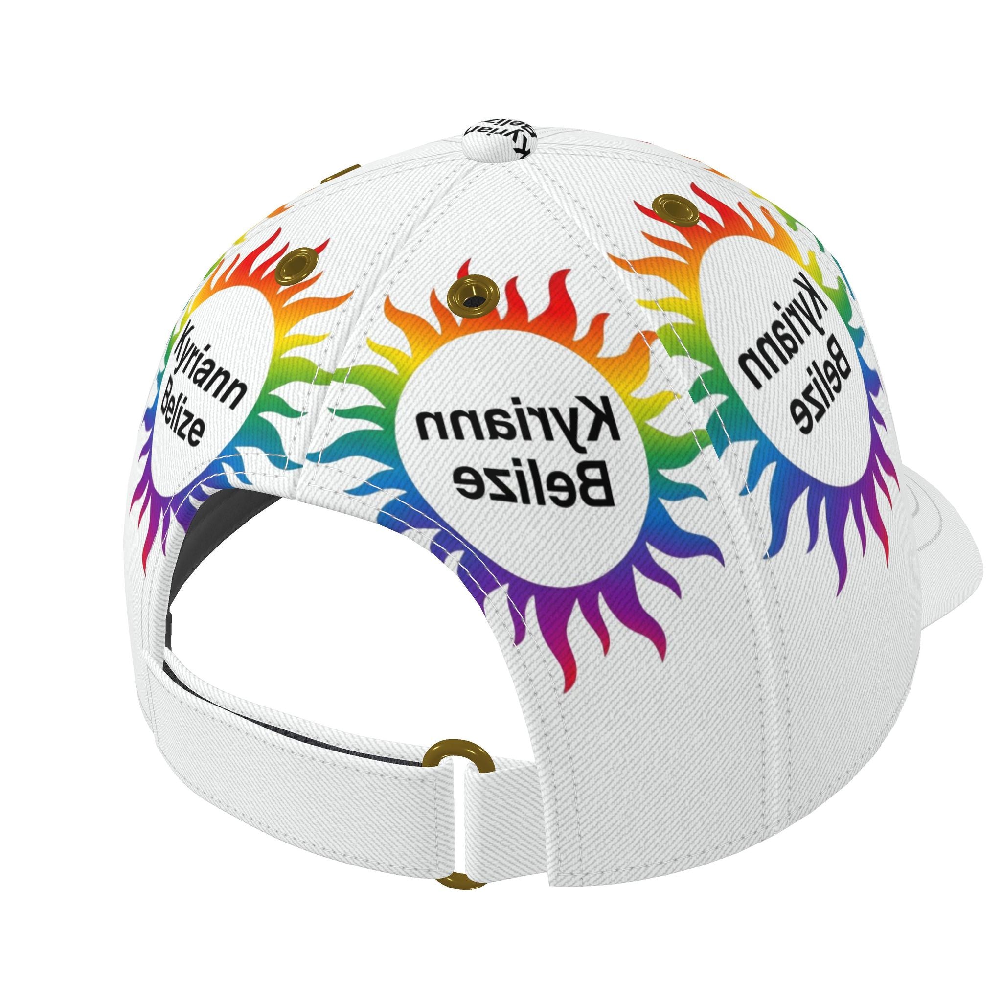 The ultimate finishing touch: the Designer Rainbow Sunburst Cap