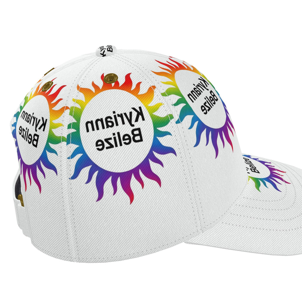 The ultimate finishing touch: the Designer Rainbow Sunburst Cap