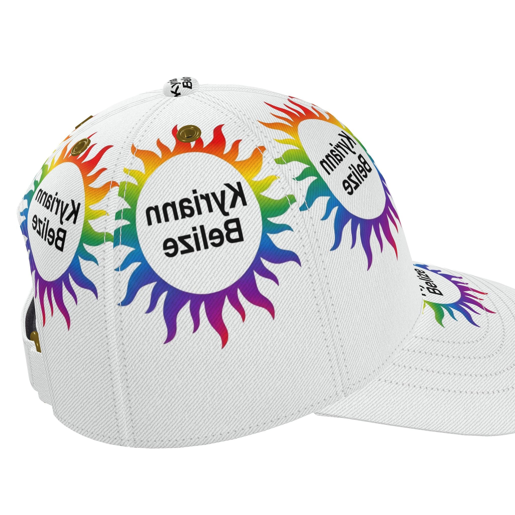 The ultimate finishing touch: the Designer Rainbow Sunburst Cap