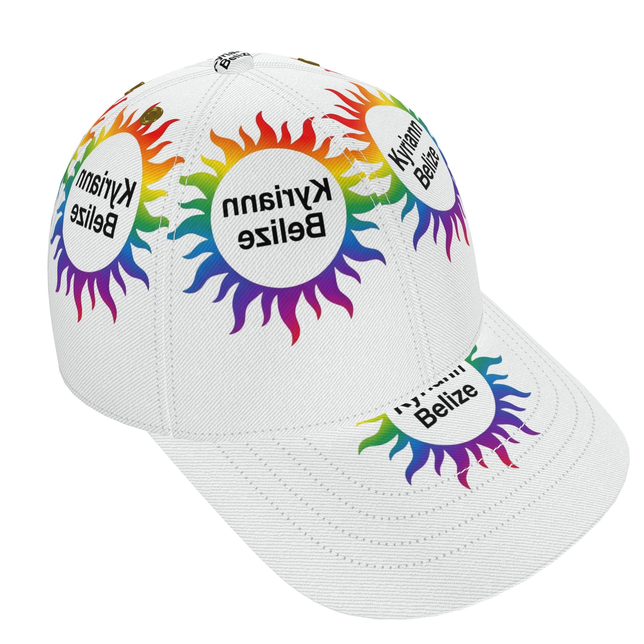 The ultimate finishing touch: the Designer Rainbow Sunburst Cap