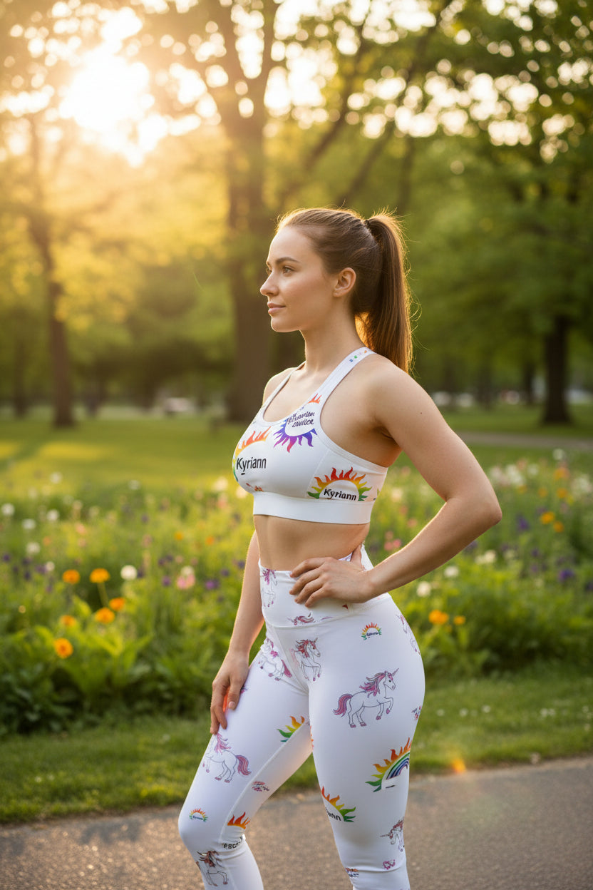 Vibrant energy to your workout with our Designer Rainbow Sunburst