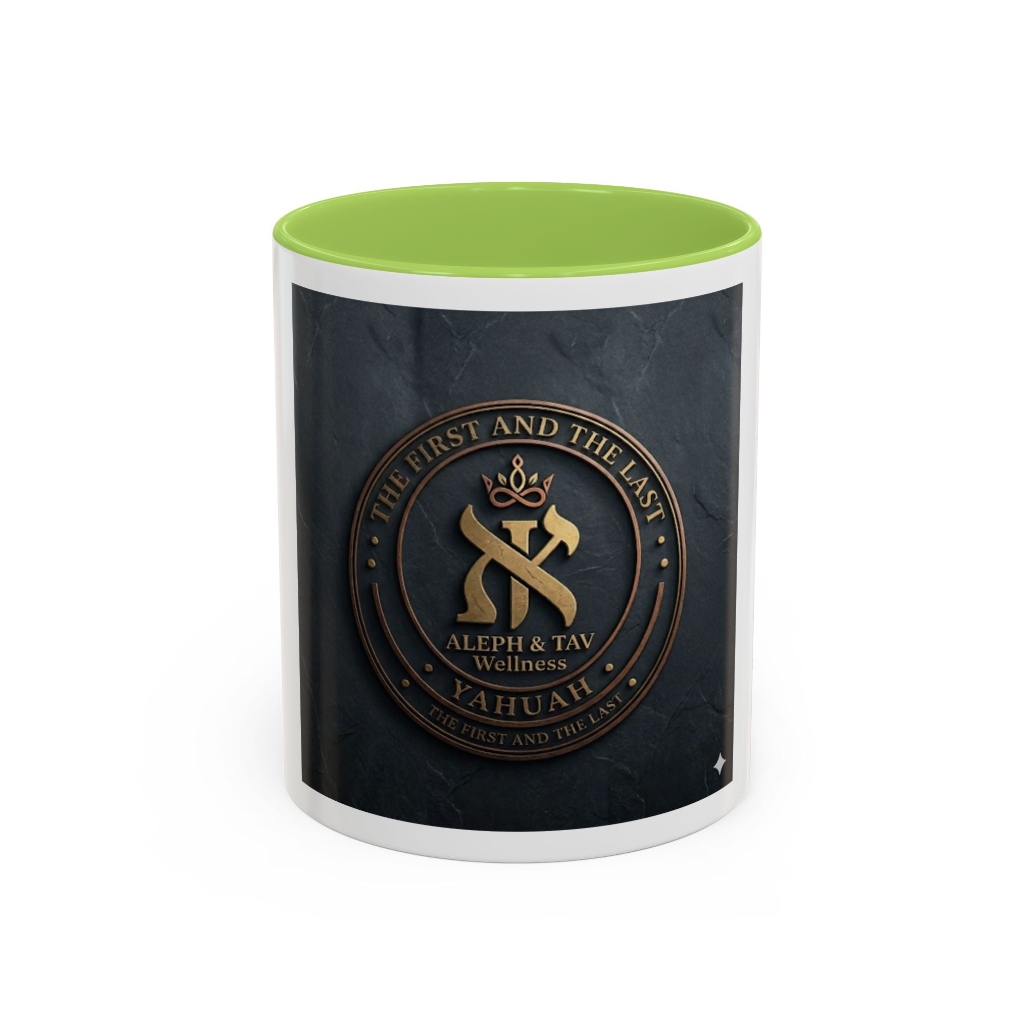 Aleph & Tav Wellness Emblem Accent Coffee Mug (11/15oz)
