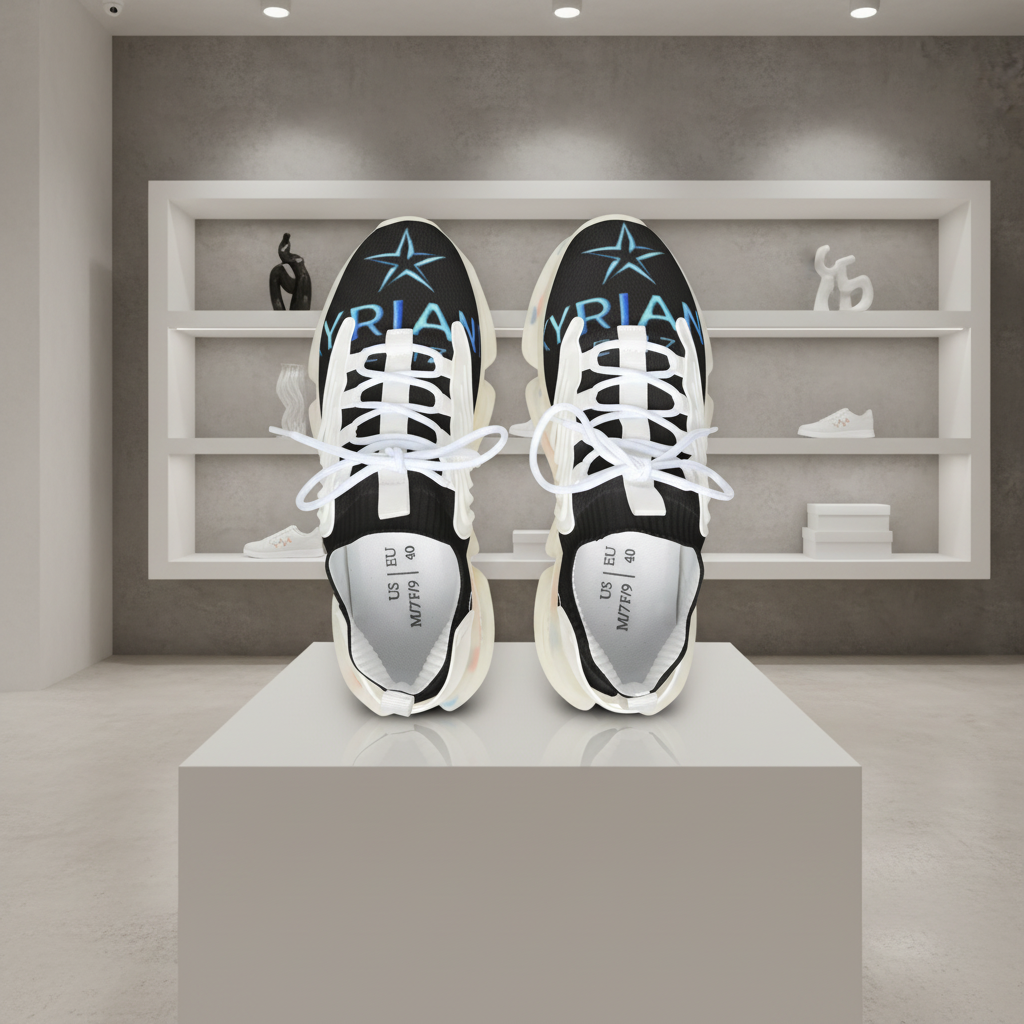 Women’s Black Mesh Sneakers — Lightweight Athletic Running Shoes with Cushioned Speckled Sole