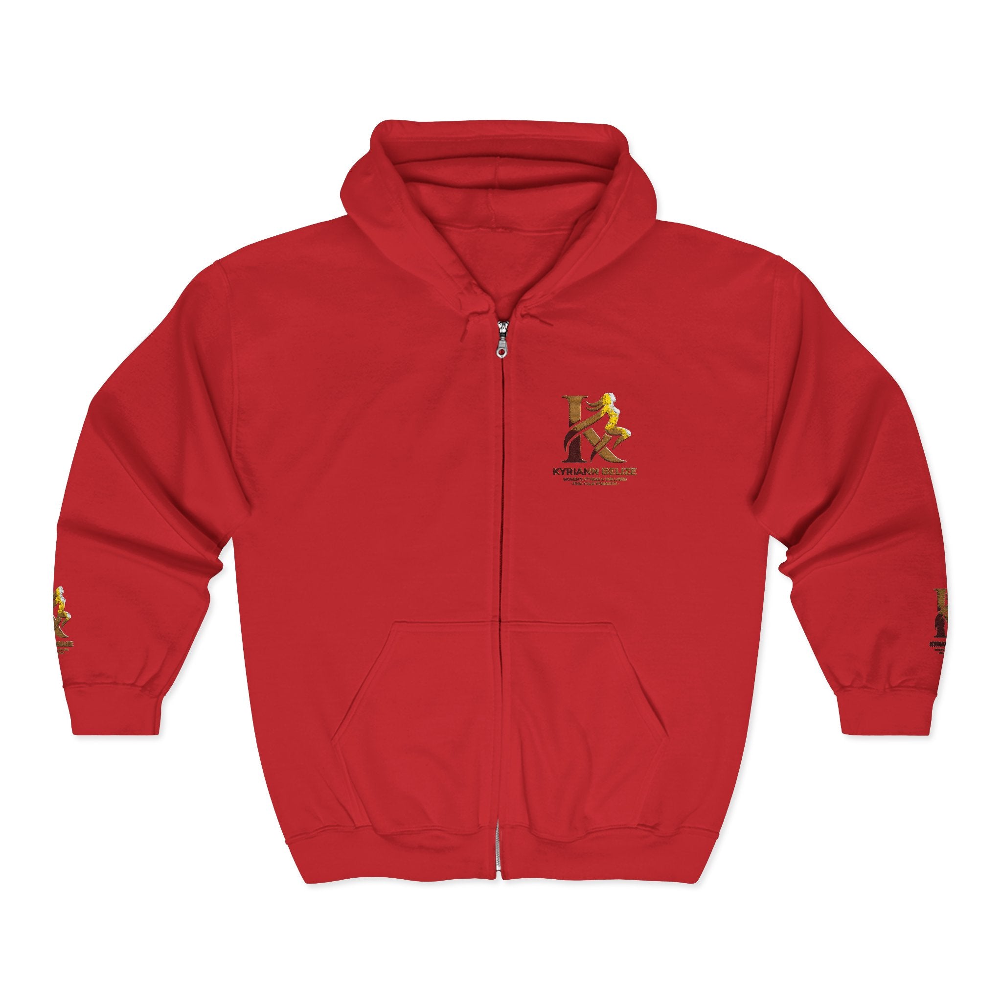 Kappa Kappa Gamma Small Crest Zip Hoodie – Greek Sorority Lettered Sweatshirt