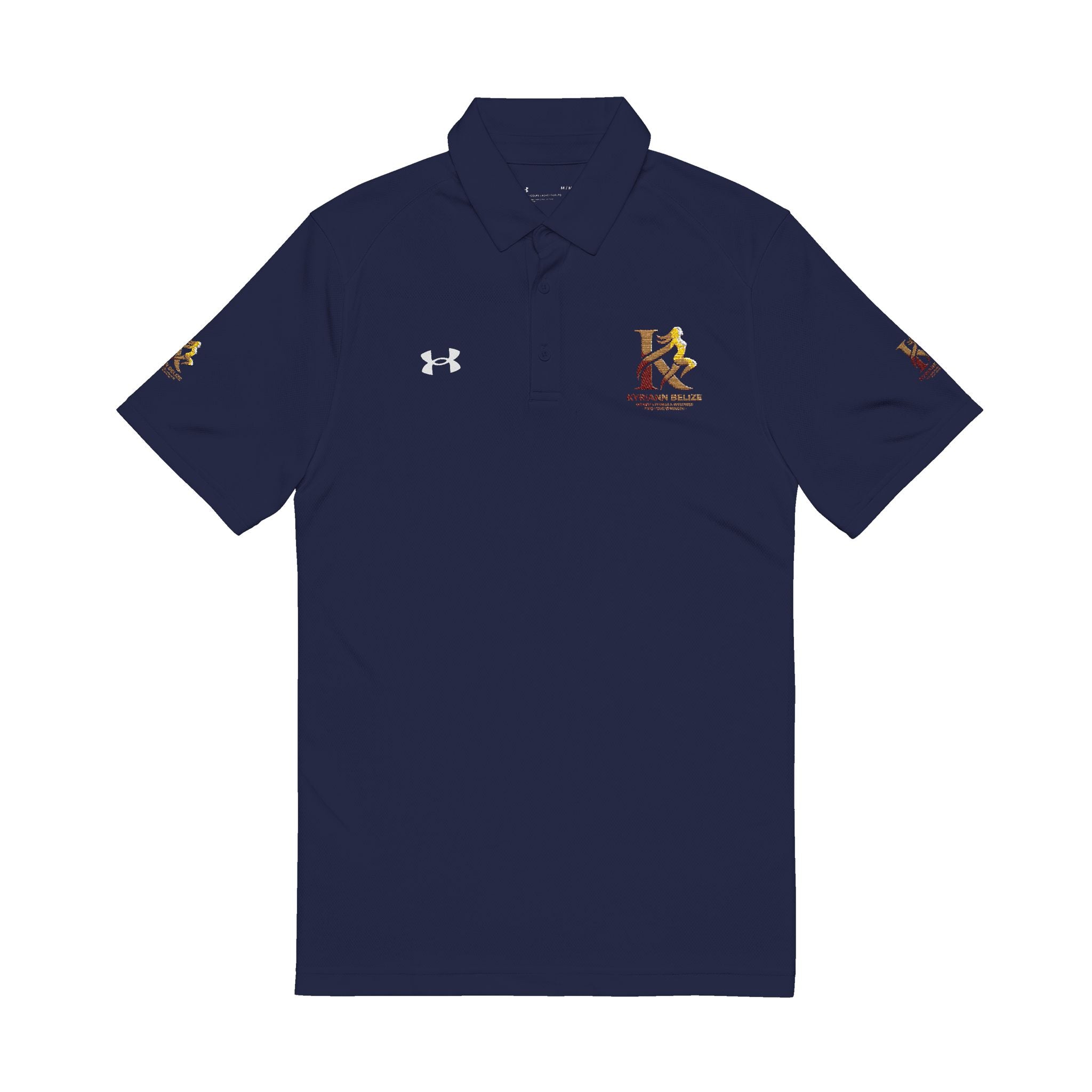 Men's Embroidered Polo Shirt — Crest Logo Performance Golf Polo