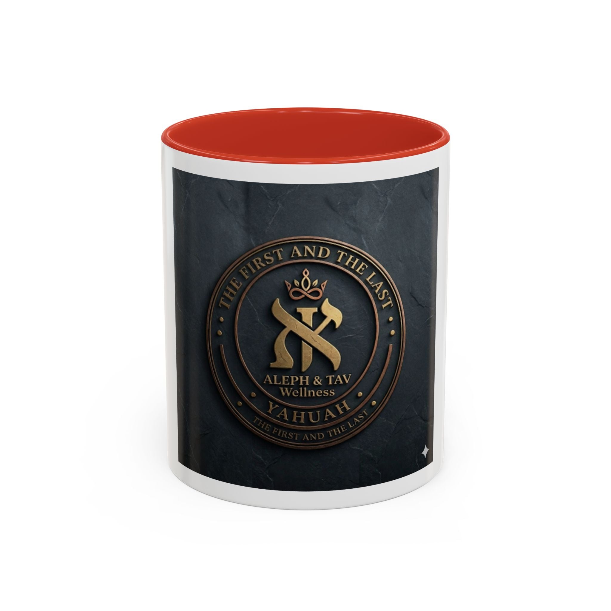 Aleph & Tav Wellness Emblem Accent Coffee Mug (11/15oz)