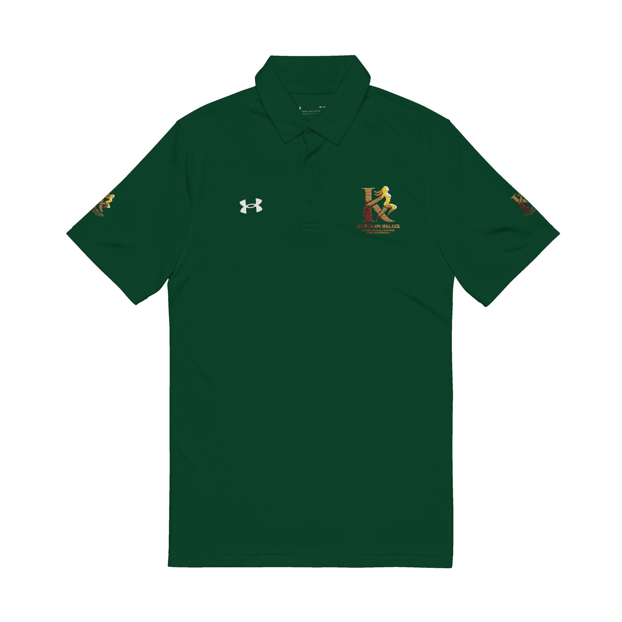 Men's Embroidered Polo Shirt — Crest Logo Performance Golf Polo