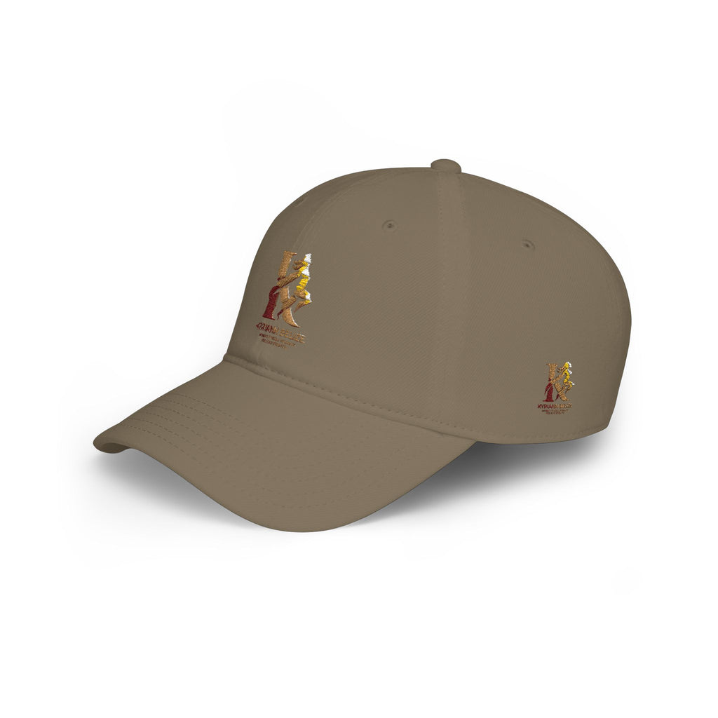 Red Low Profile Baseball Cap with Gold ‘King of Queens’ Runner Logo