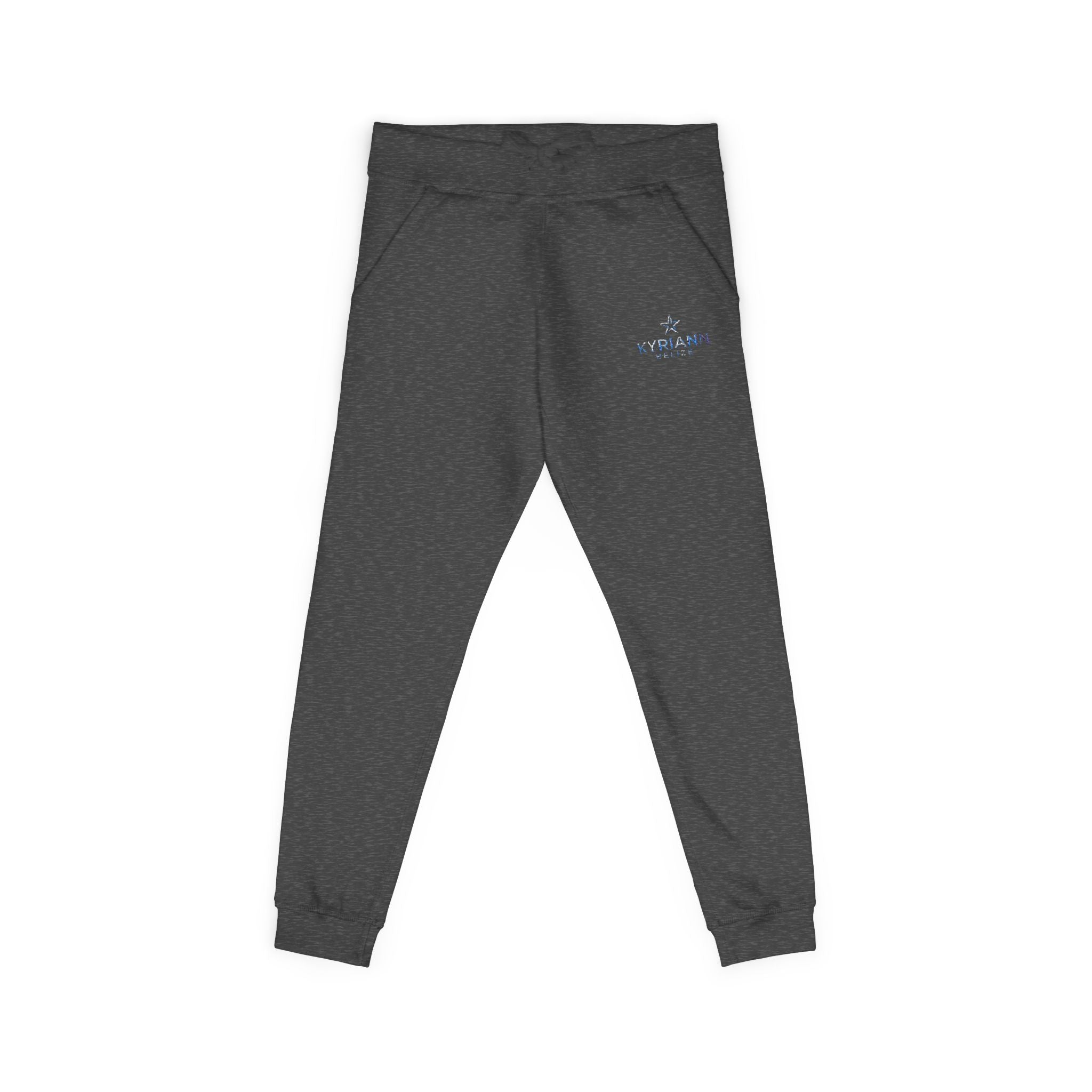 Embroidered White Fleece Sweatpants – Cozy Minimalist Lounge Joggers