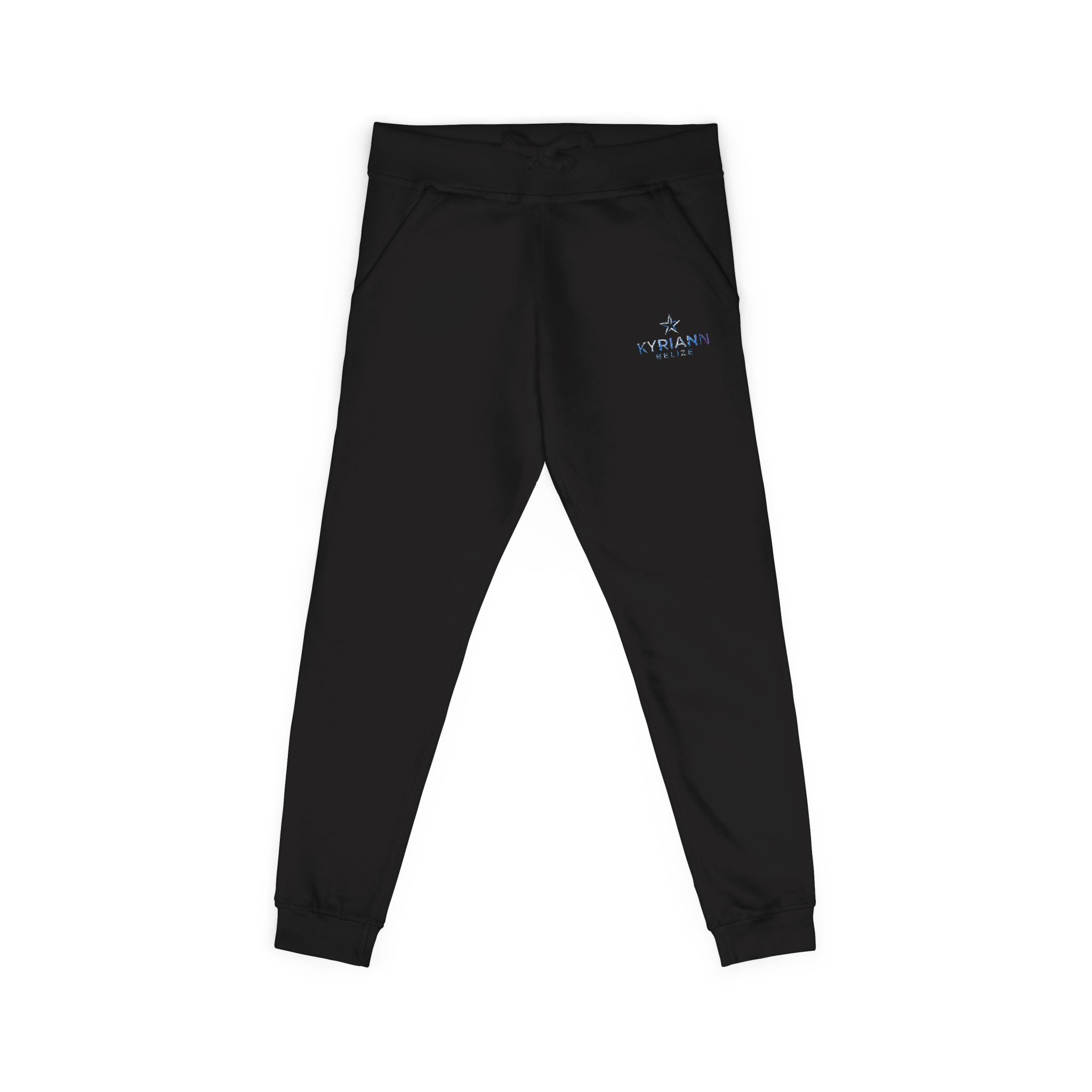 Embroidered White Fleece Sweatpants – Cozy Minimalist Lounge Joggers